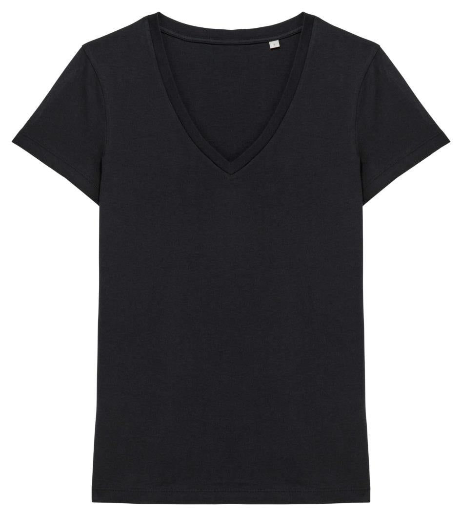 Ecologisch dames-T-shirt met V-hals
