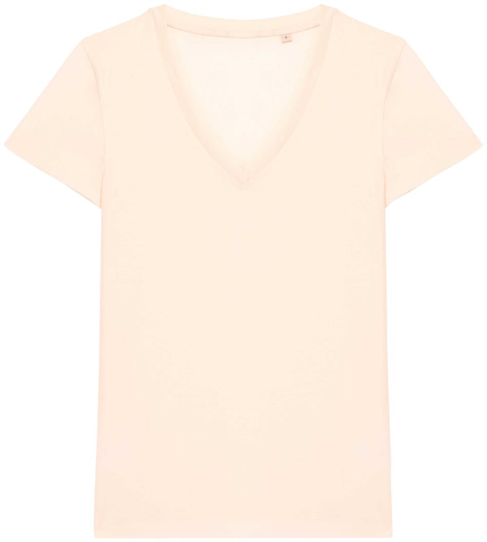 Ecologisch dames-T-shirt met V-hals