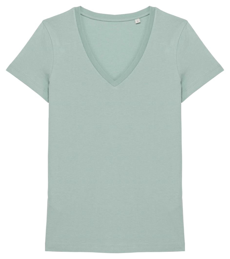 Ecologisch dames-T-shirt met V-hals