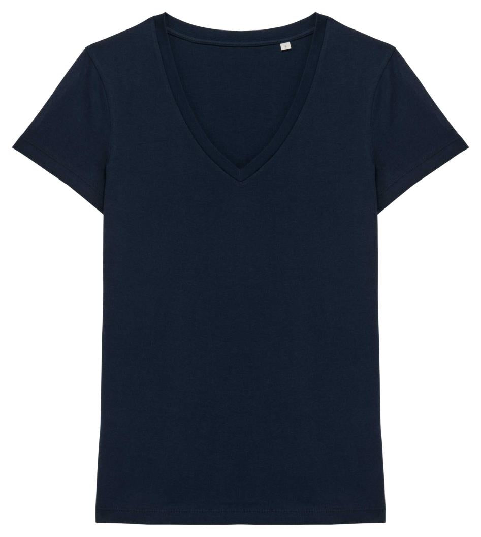 Ecologisch dames-T-shirt met V-hals
