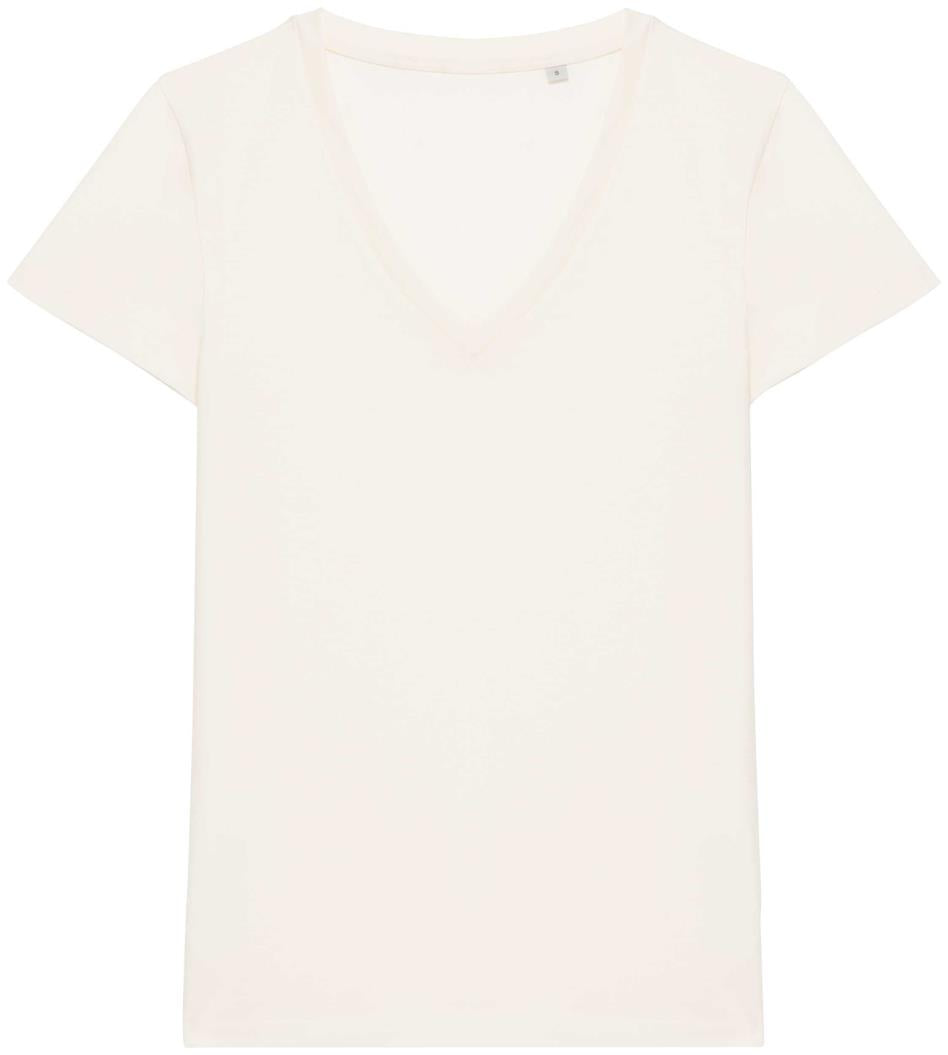 Ecologisch dames-T-shirt met V-hals