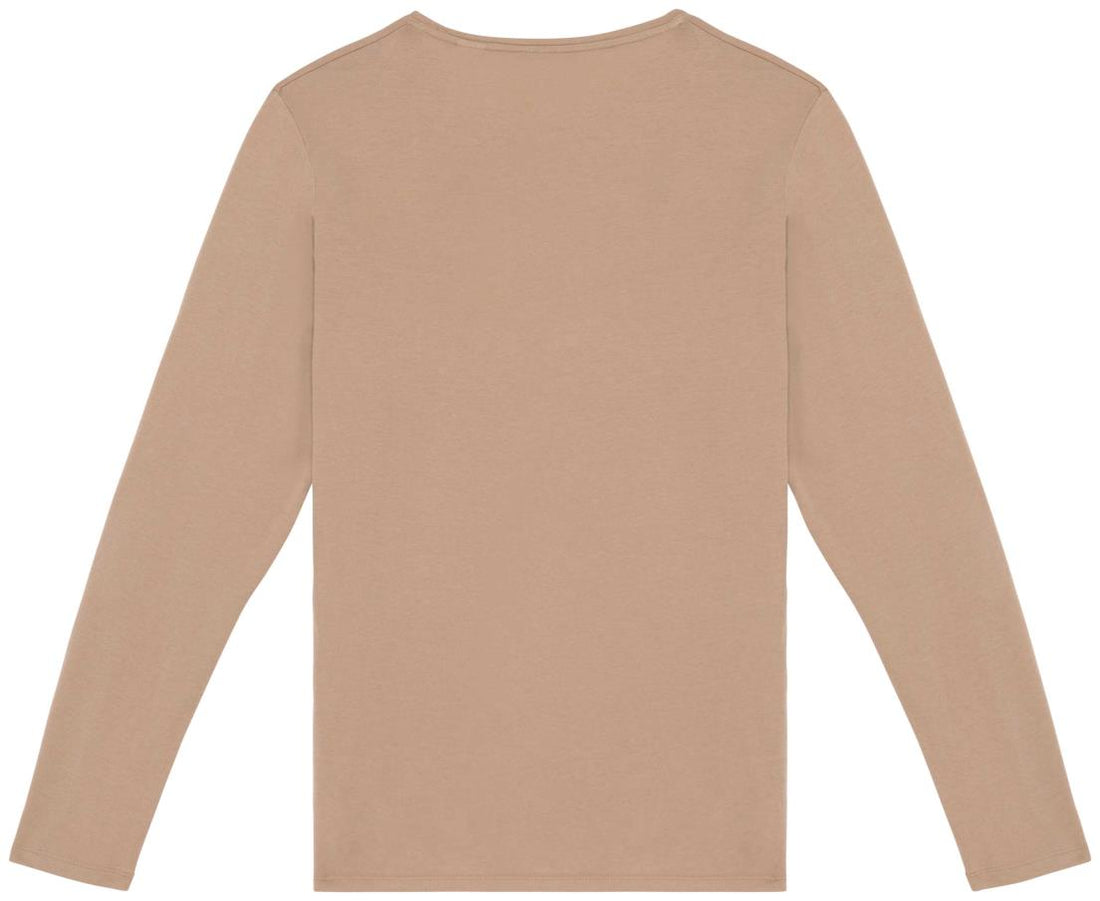 Ecologisch verwassen uniseks T-shirt lange mouwen