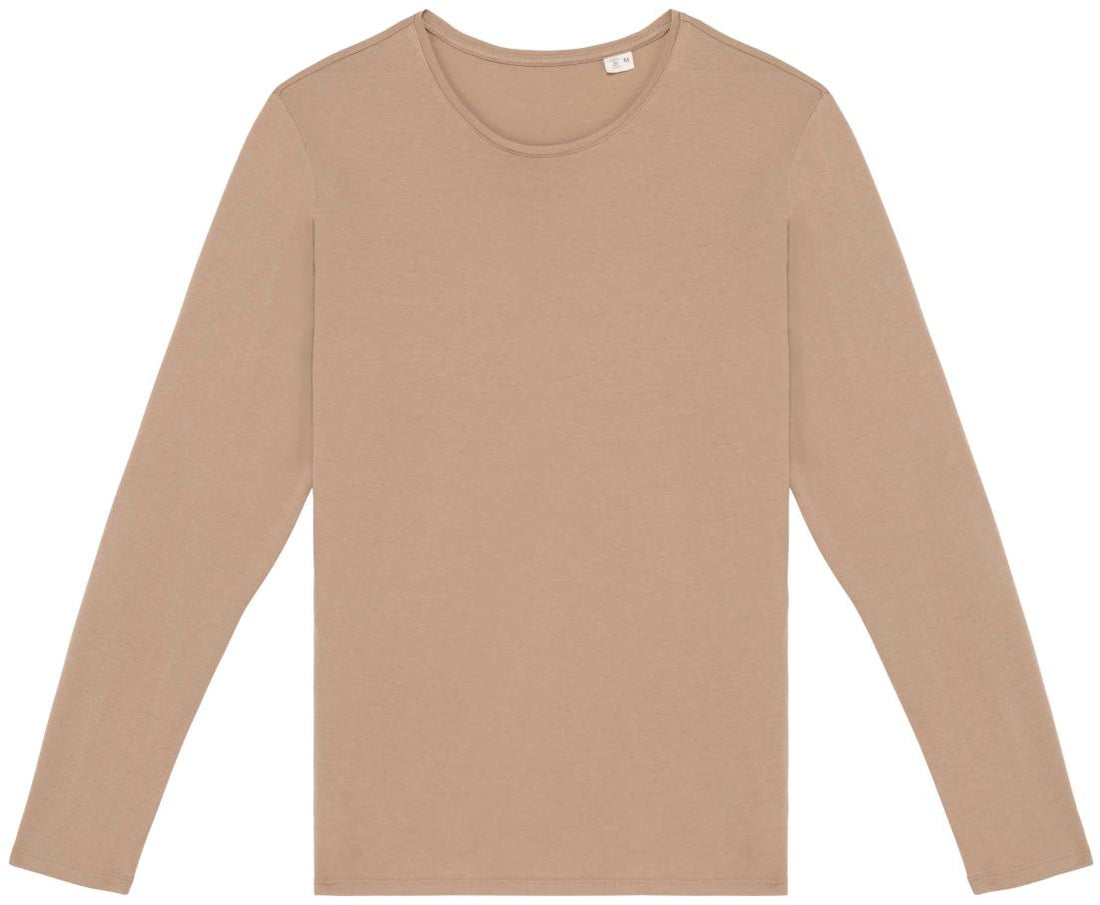 Ecologisch verwassen uniseks T-shirt lange mouwen
