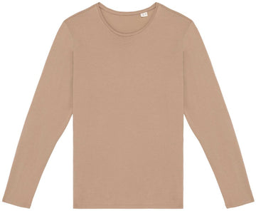Ecologisch verwassen uniseks T-shirt lange mouwen