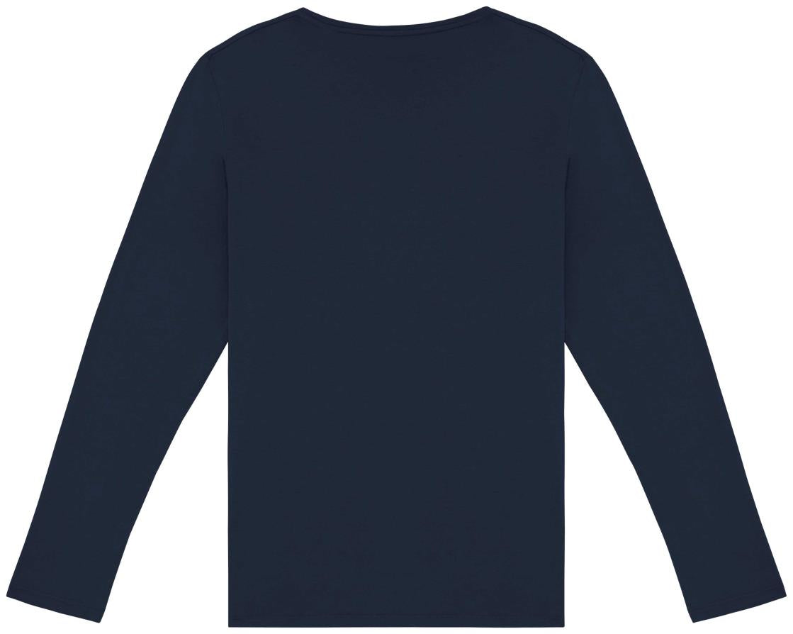 Ecologisch verwassen uniseks T-shirt lange mouwen