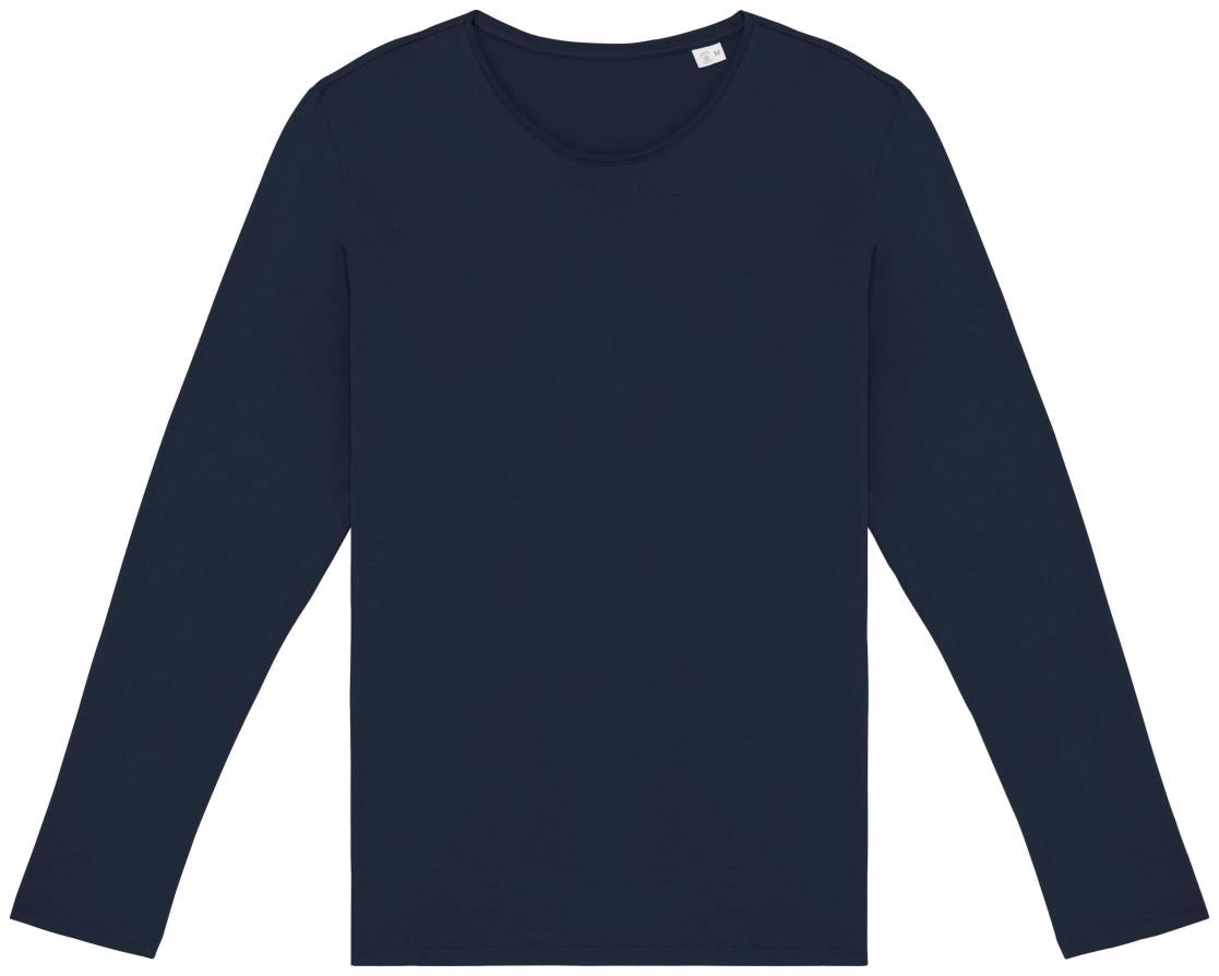 Ecologisch verwassen uniseks T-shirt lange mouwen