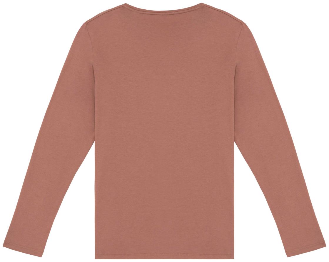 Ecologisch verwassen uniseks T-shirt lange mouwen