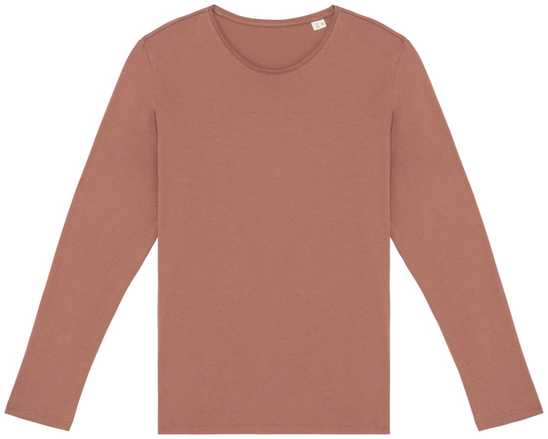 Ecologisch verwassen uniseks T-shirt lange mouwen