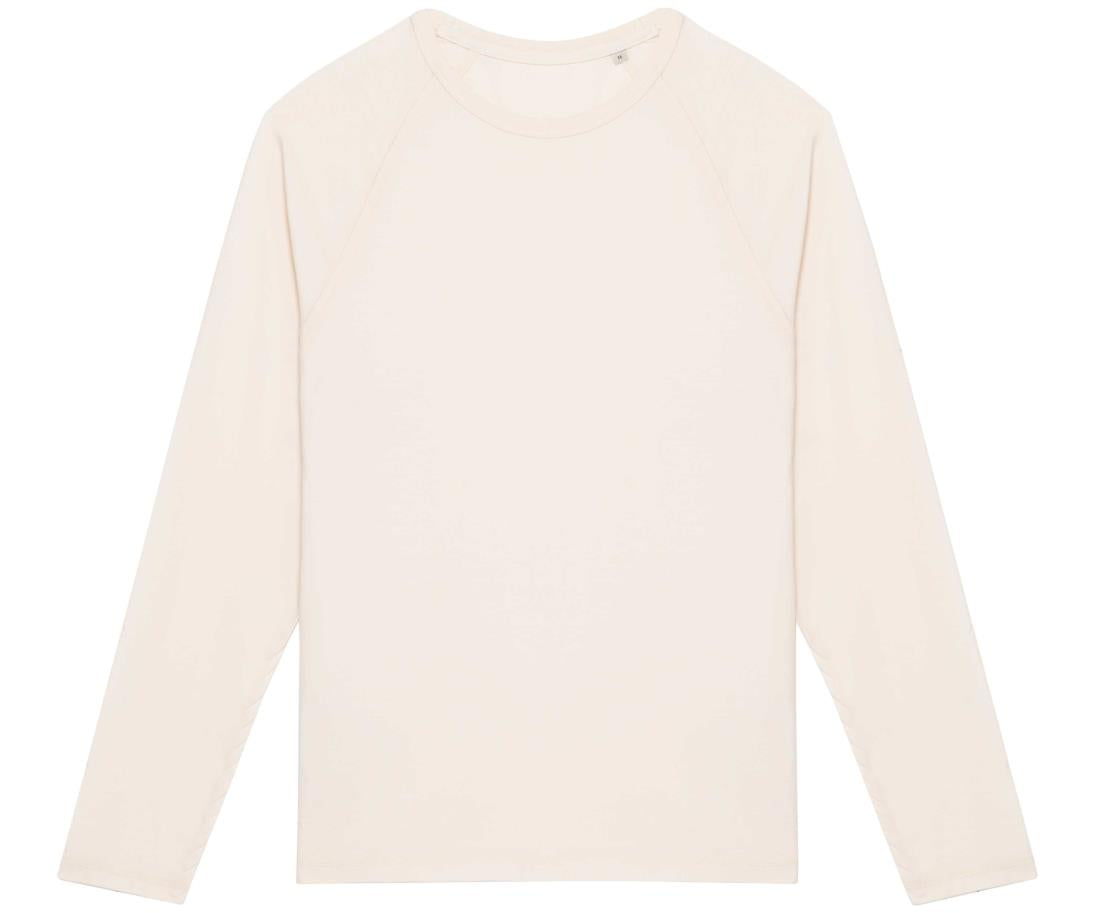 Ecologisch heren-T-shirt met lange raglanmouwen
