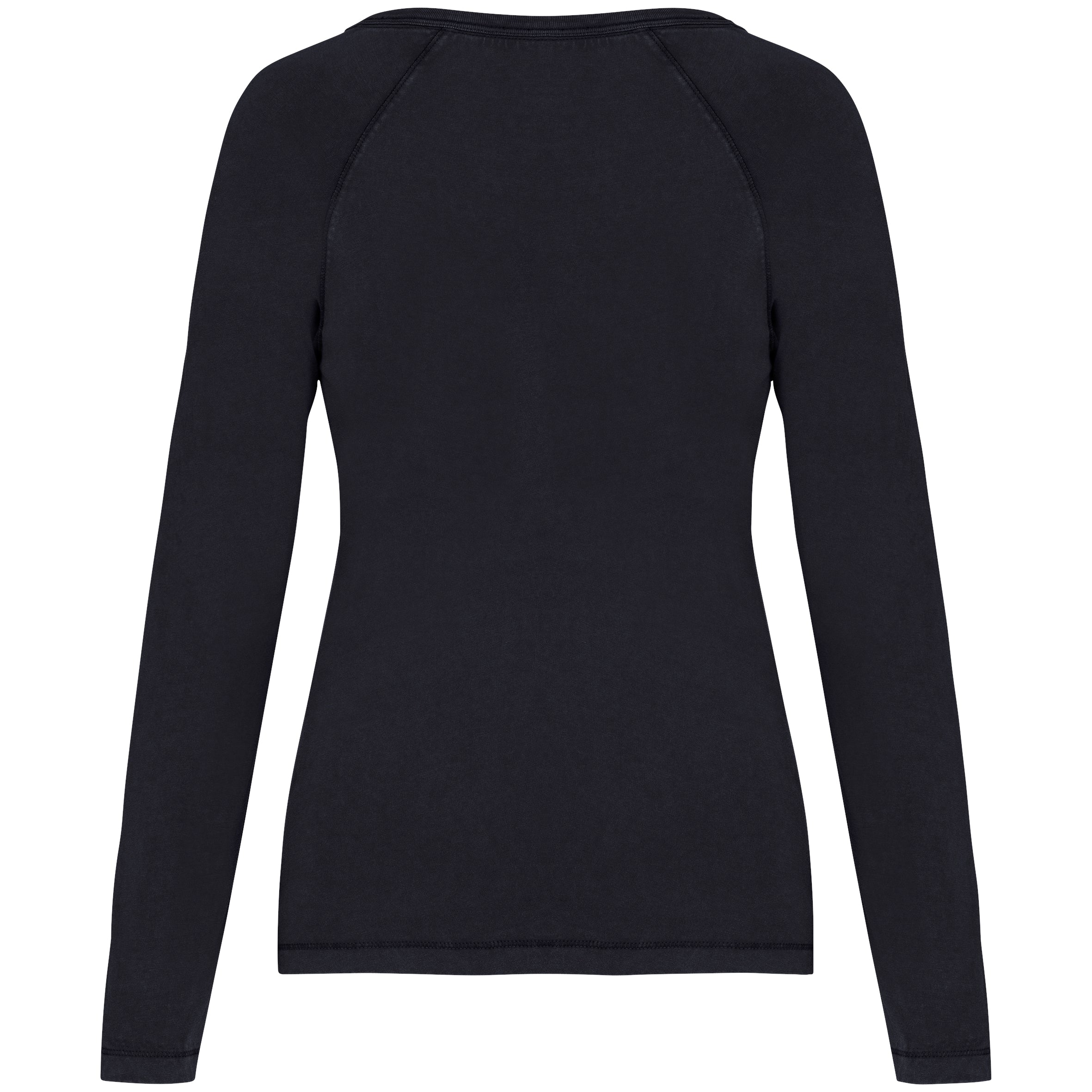 Ecologisch dames-T-shirt met lange raglanmouwen