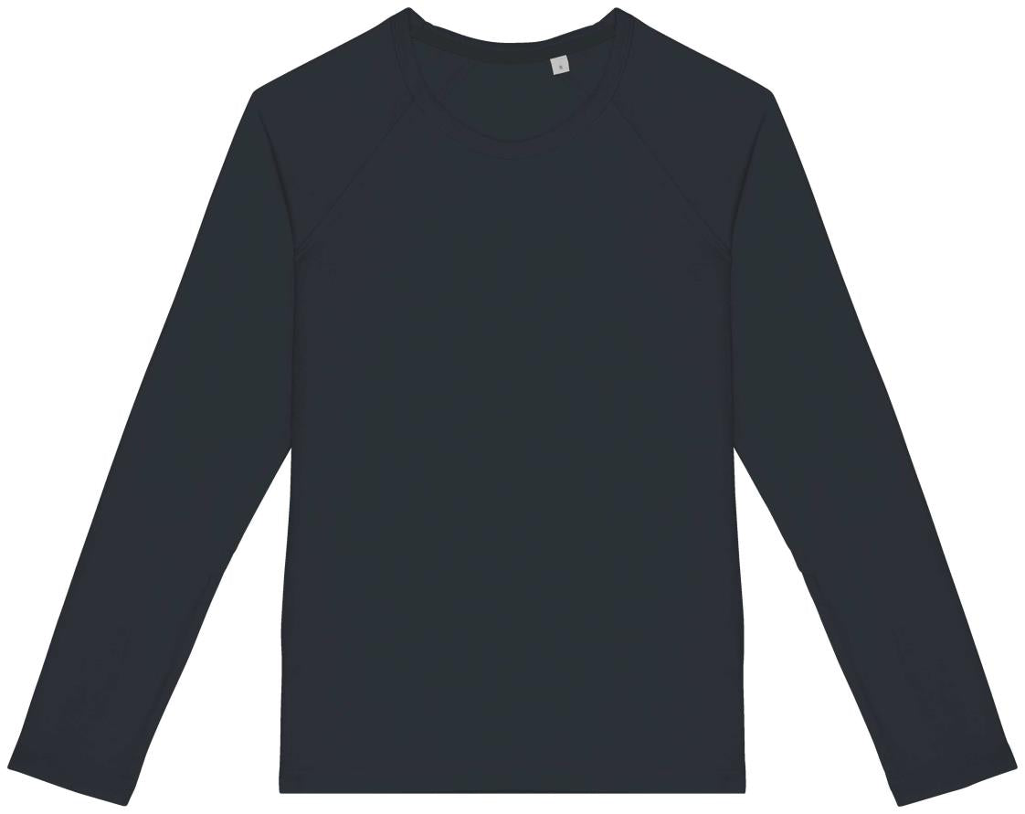 Ecologisch dames-T-shirt met lange raglanmouwen