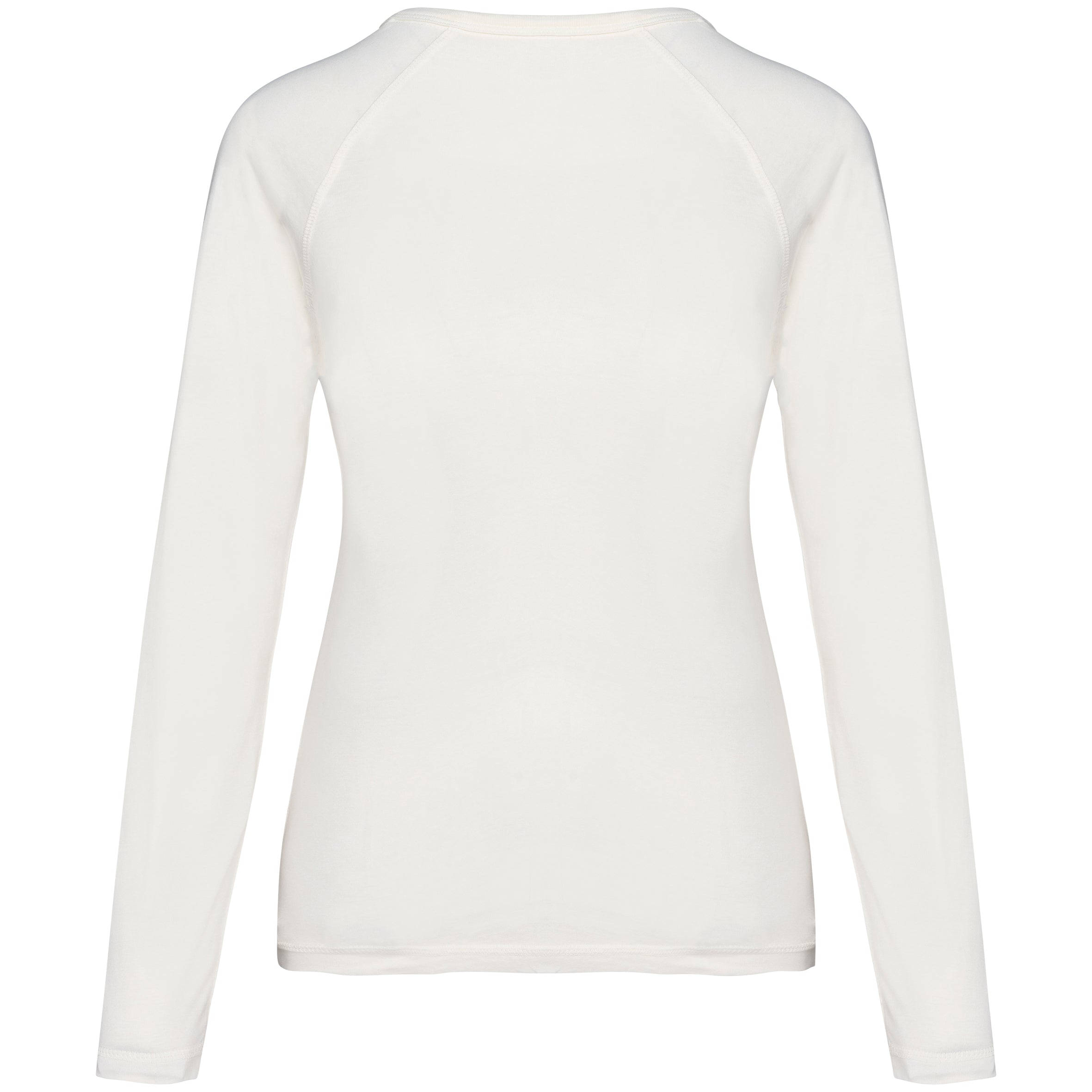 Ecologisch dames-T-shirt met lange raglanmouwen