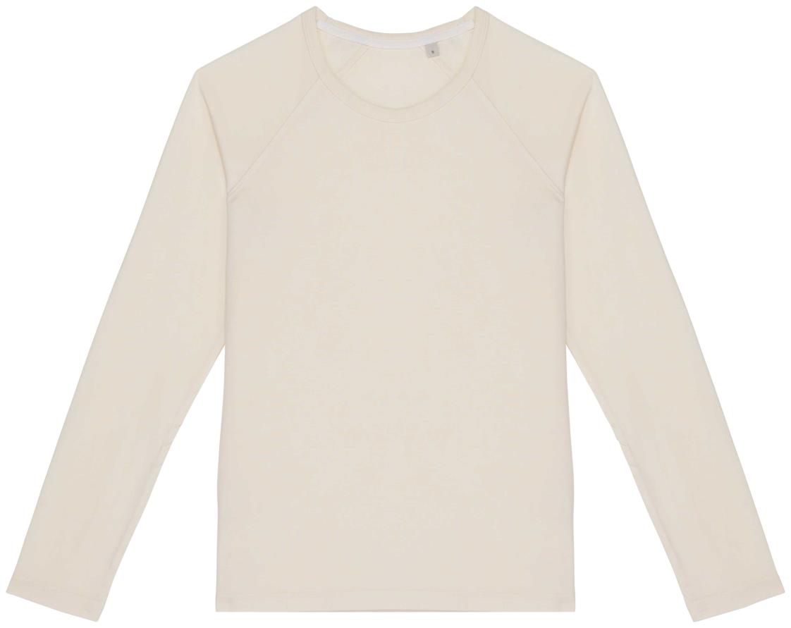 Ecologisch dames-T-shirt met lange raglanmouwen