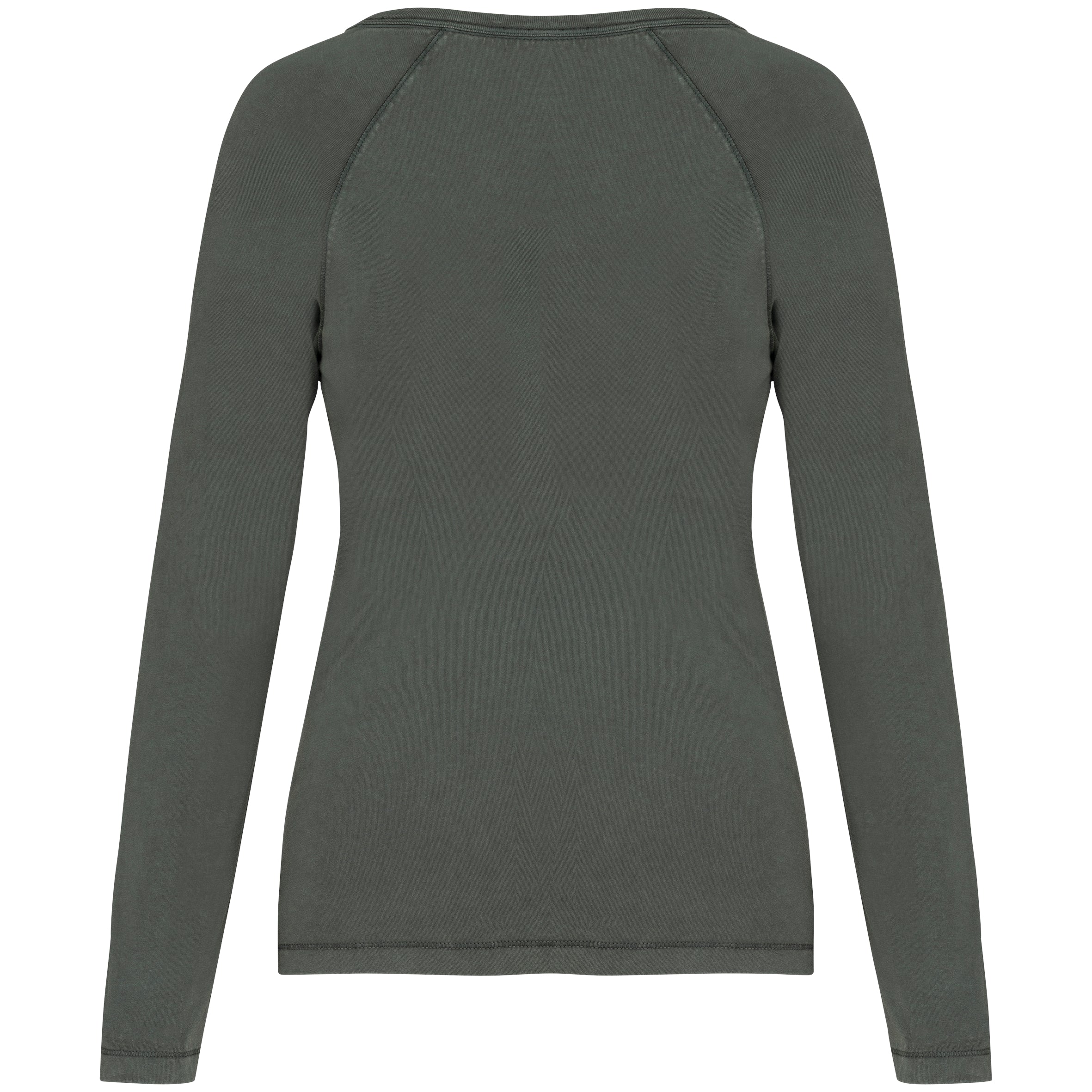 Ecologisch dames-T-shirt met lange raglanmouwen