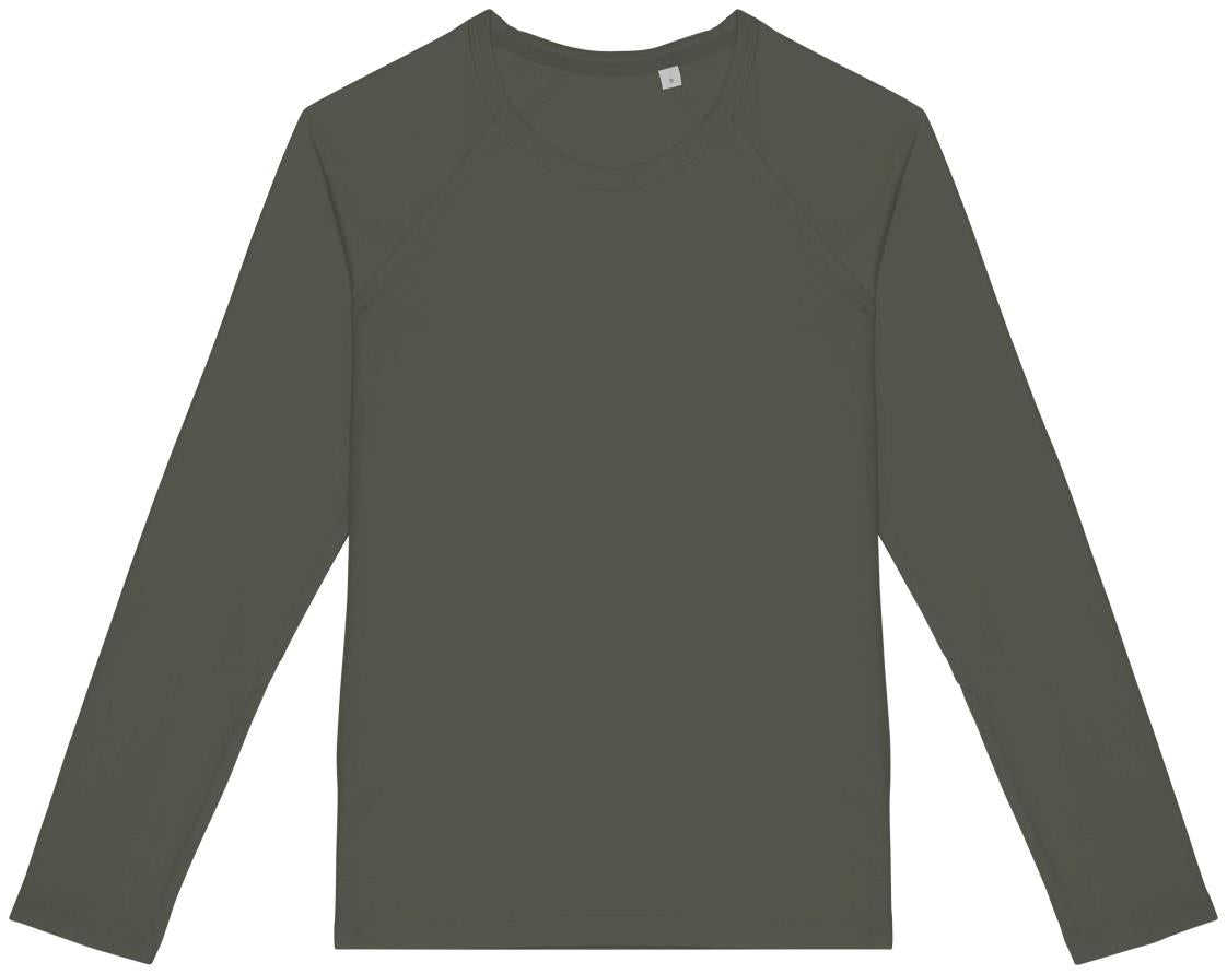 Ecologisch dames-T-shirt met lange raglanmouwen