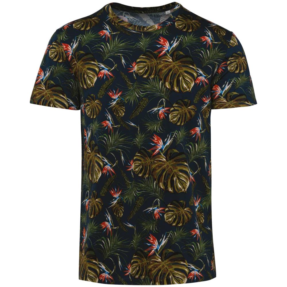 Ecologisch heren-T-shirt met tropische print