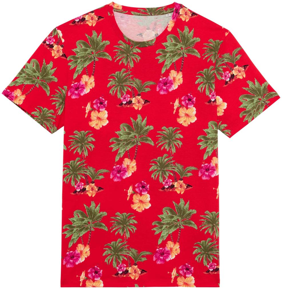 Ecologisch heren-T-shirt met tropische print