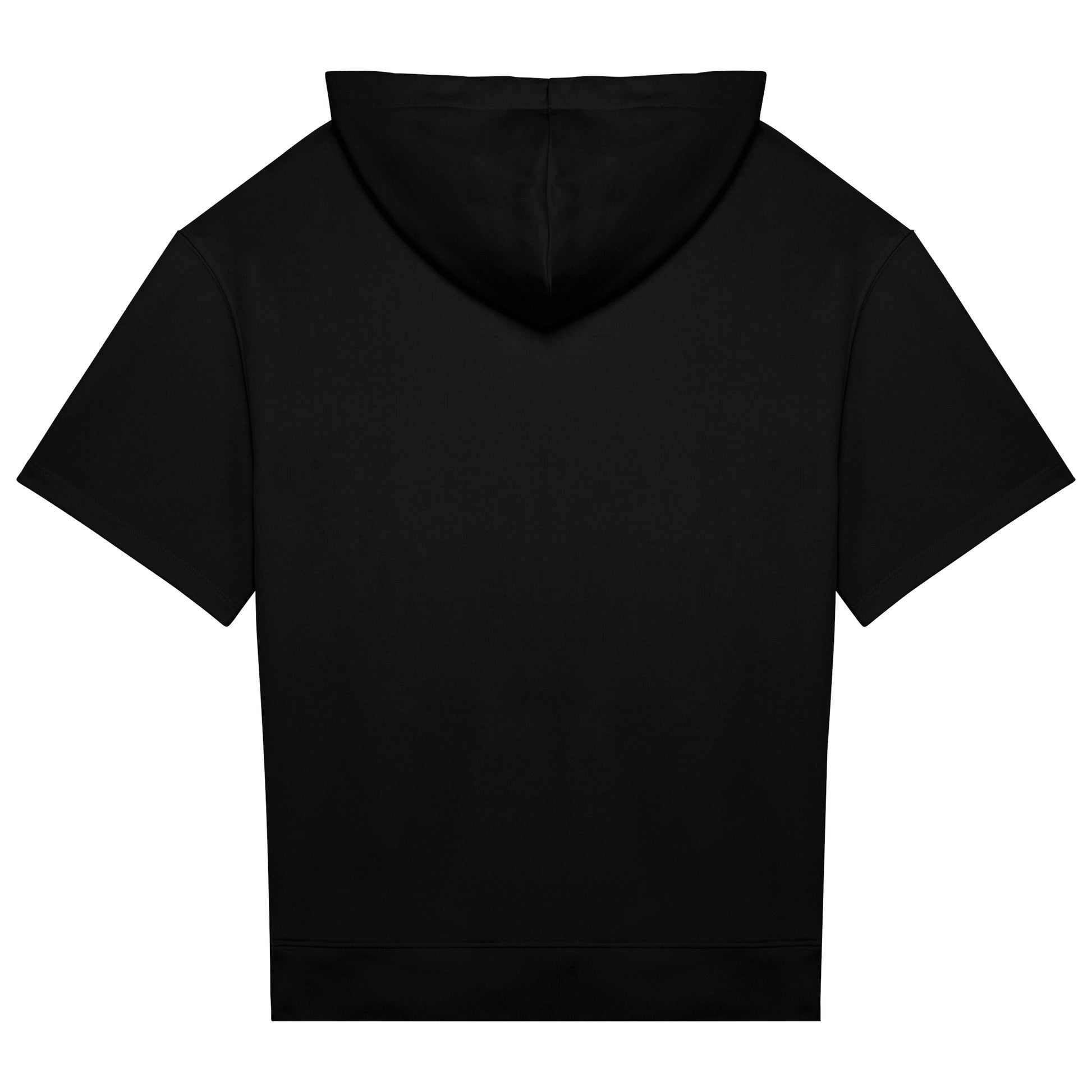 Duurzame sweater met capuchon en korte afhangende mouwen French Terry