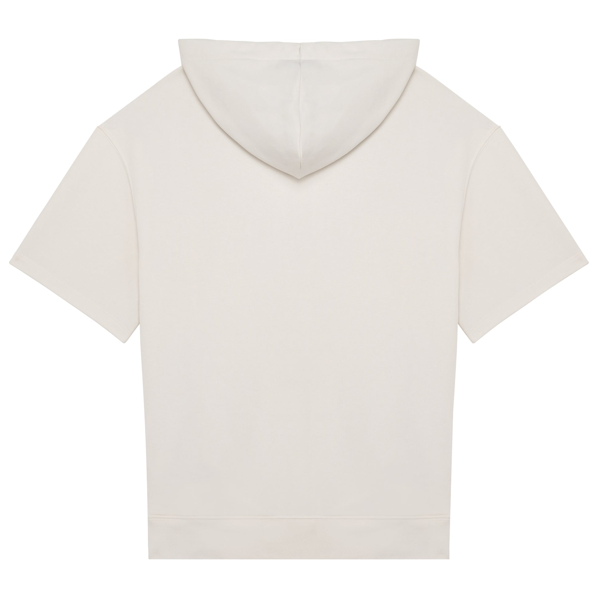 Duurzame sweater met capuchon en korte afhangende mouwen French Terry