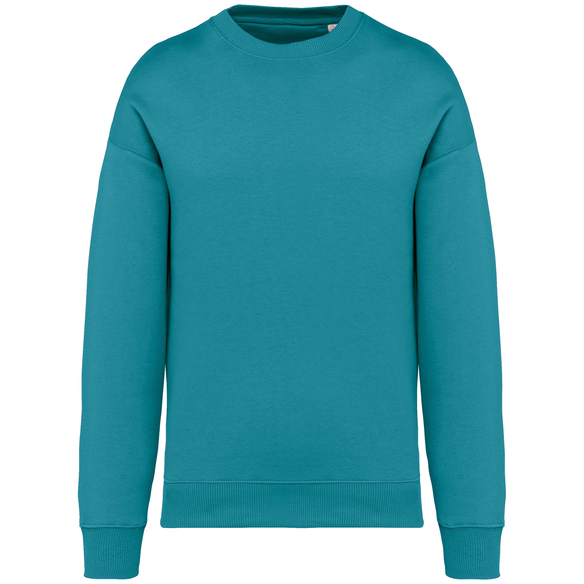 Ecologische oversized uniseks sweater met ronde hals