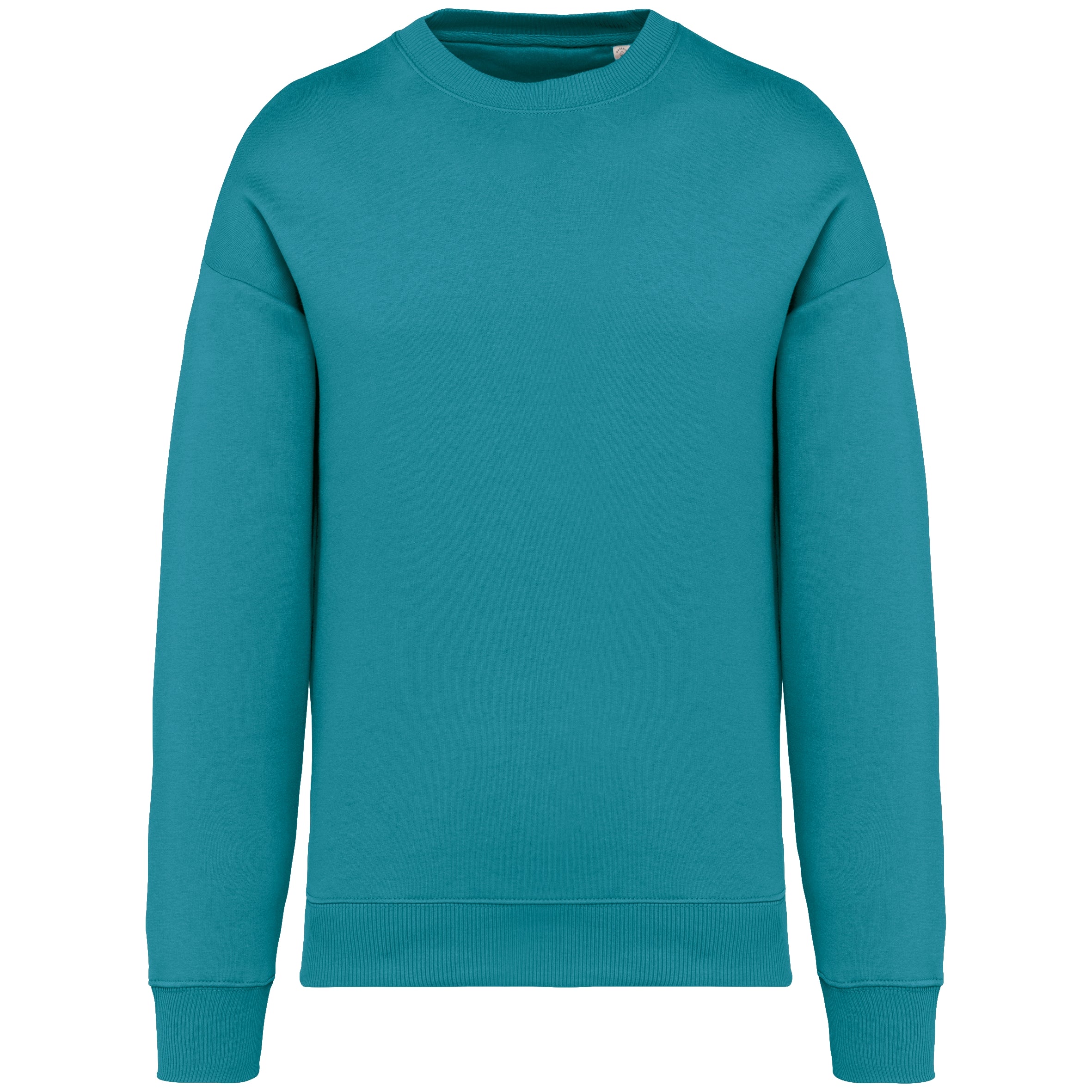 Ecologische oversized uniseks sweater met ronde hals