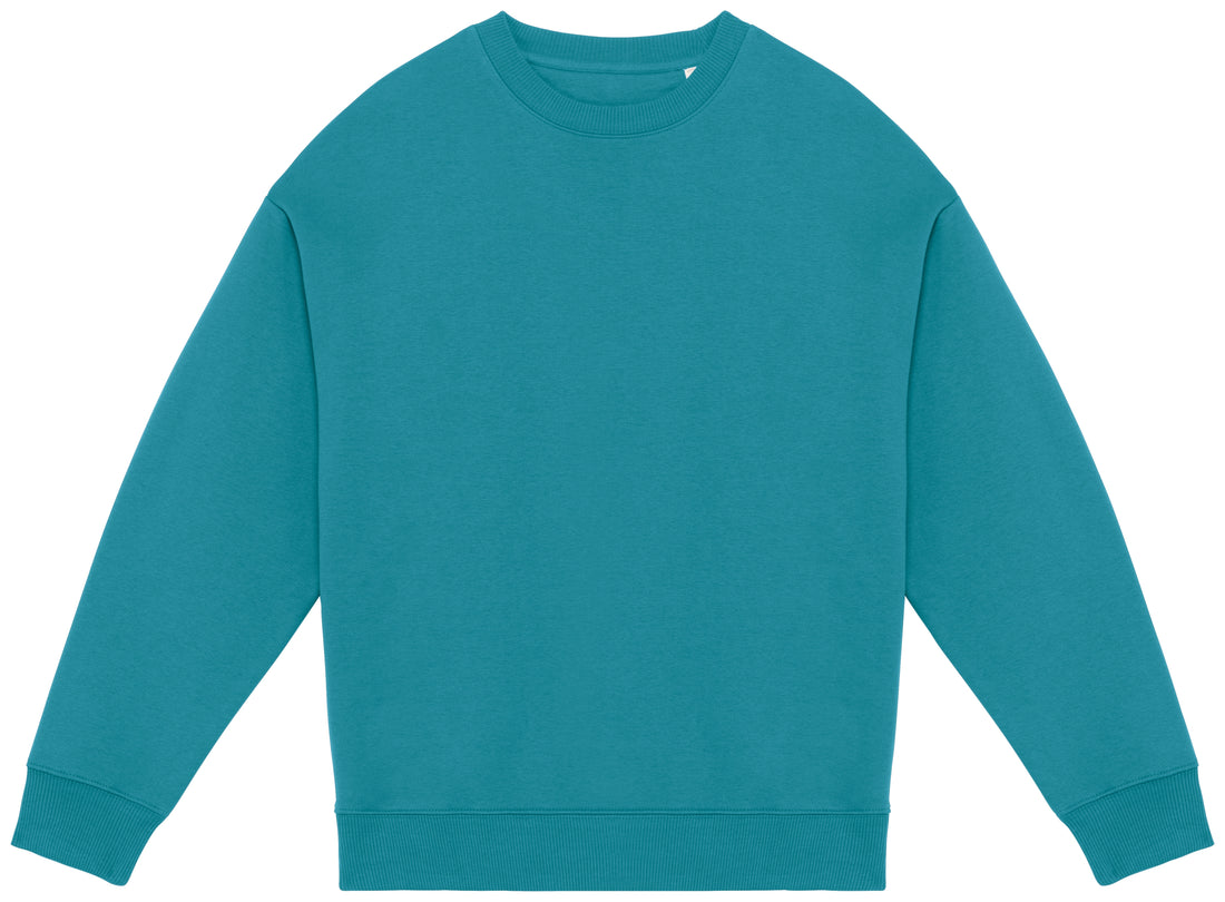 Ecologische oversized uniseks sweater met ronde hals