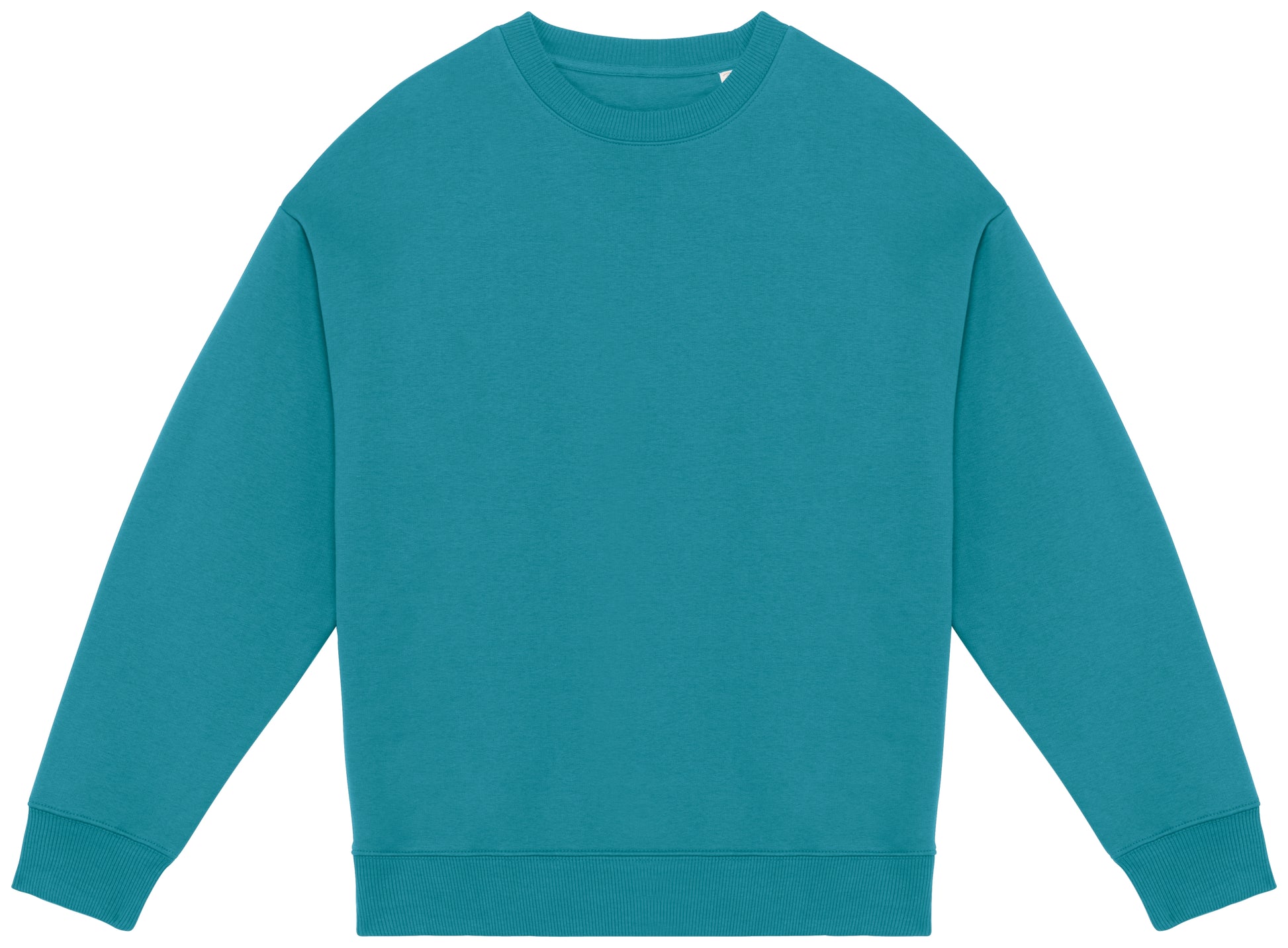 Ecologische oversized uniseks sweater met ronde hals