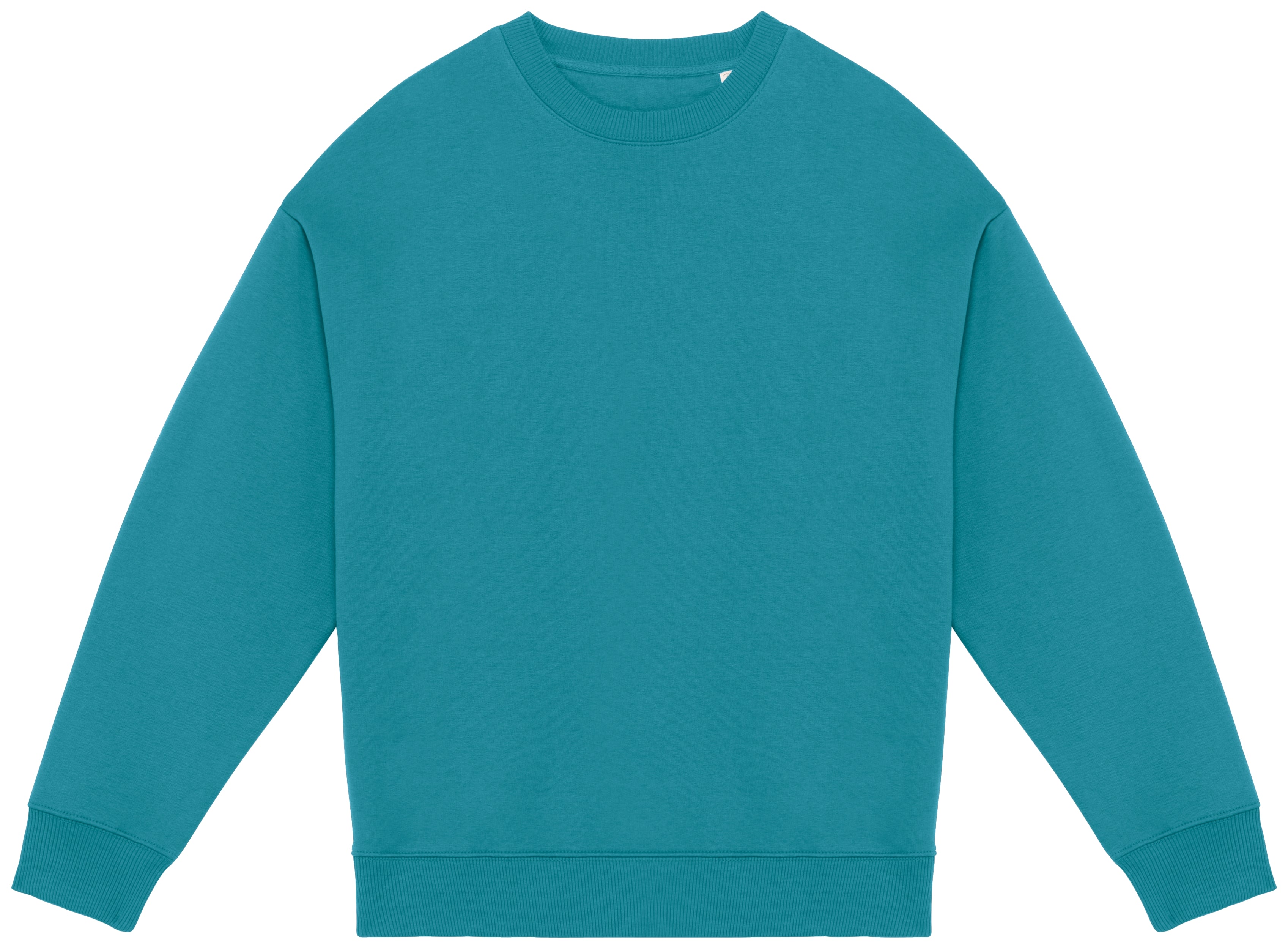 Ecologische oversized uniseks sweater met ronde hals