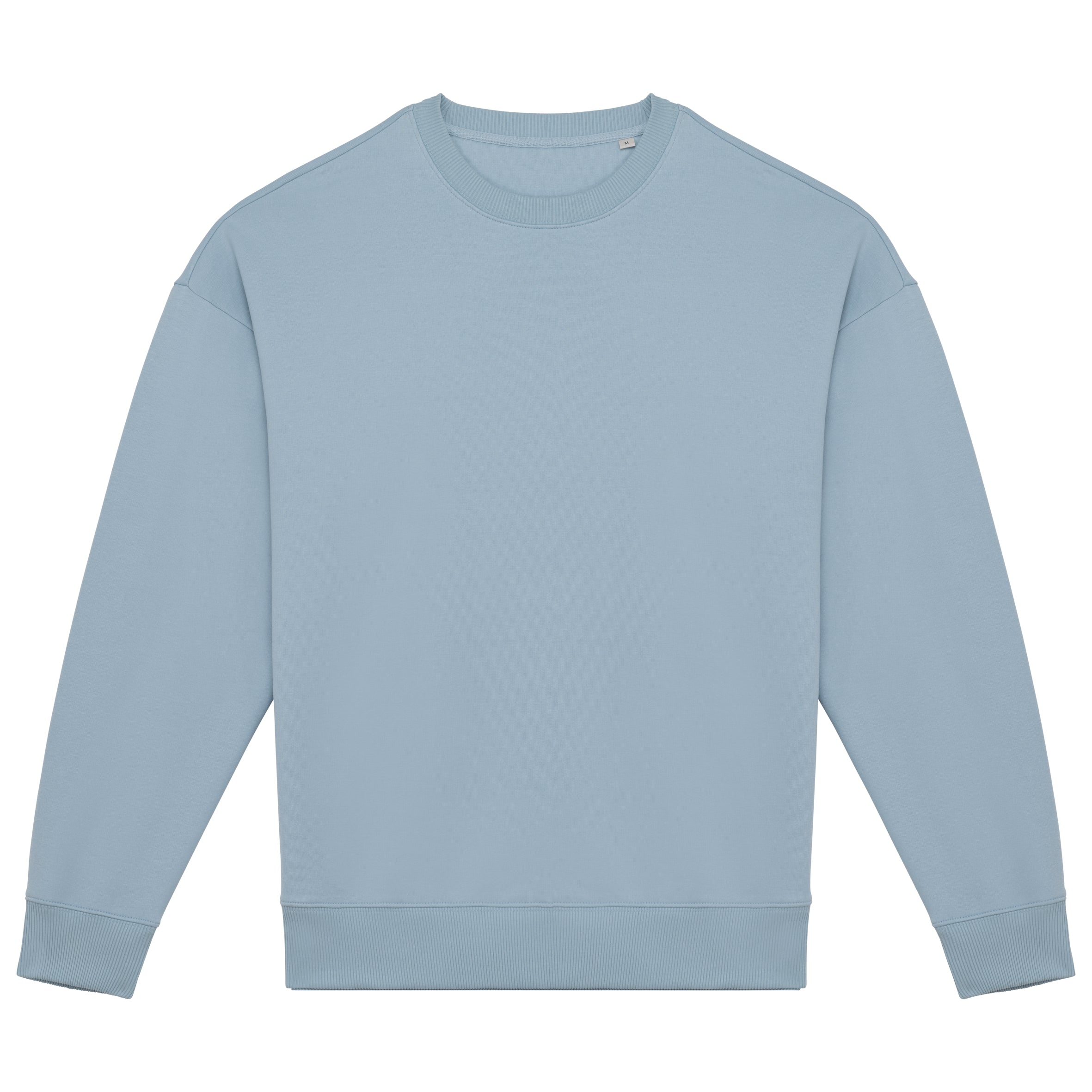 Ecologische oversized uniseks sweater met ronde hals