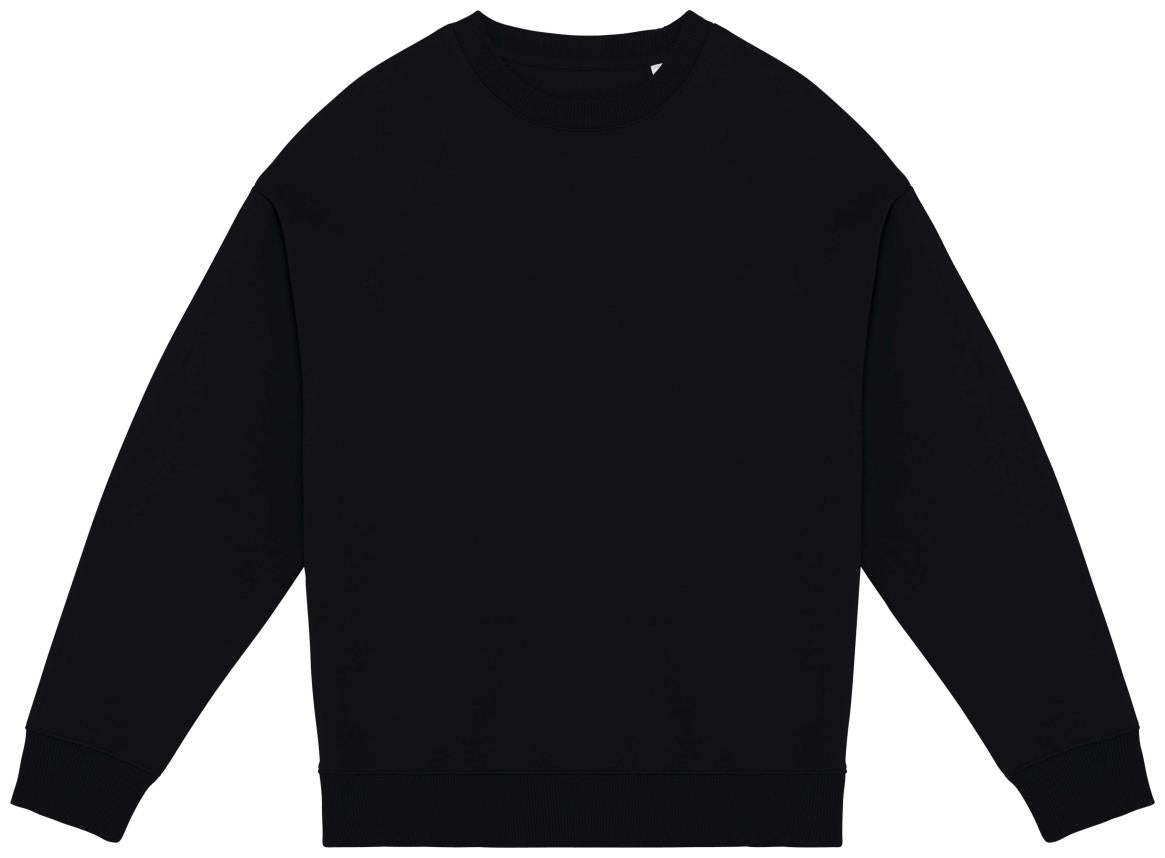 Ecologische oversized uniseks sweater met ronde hals