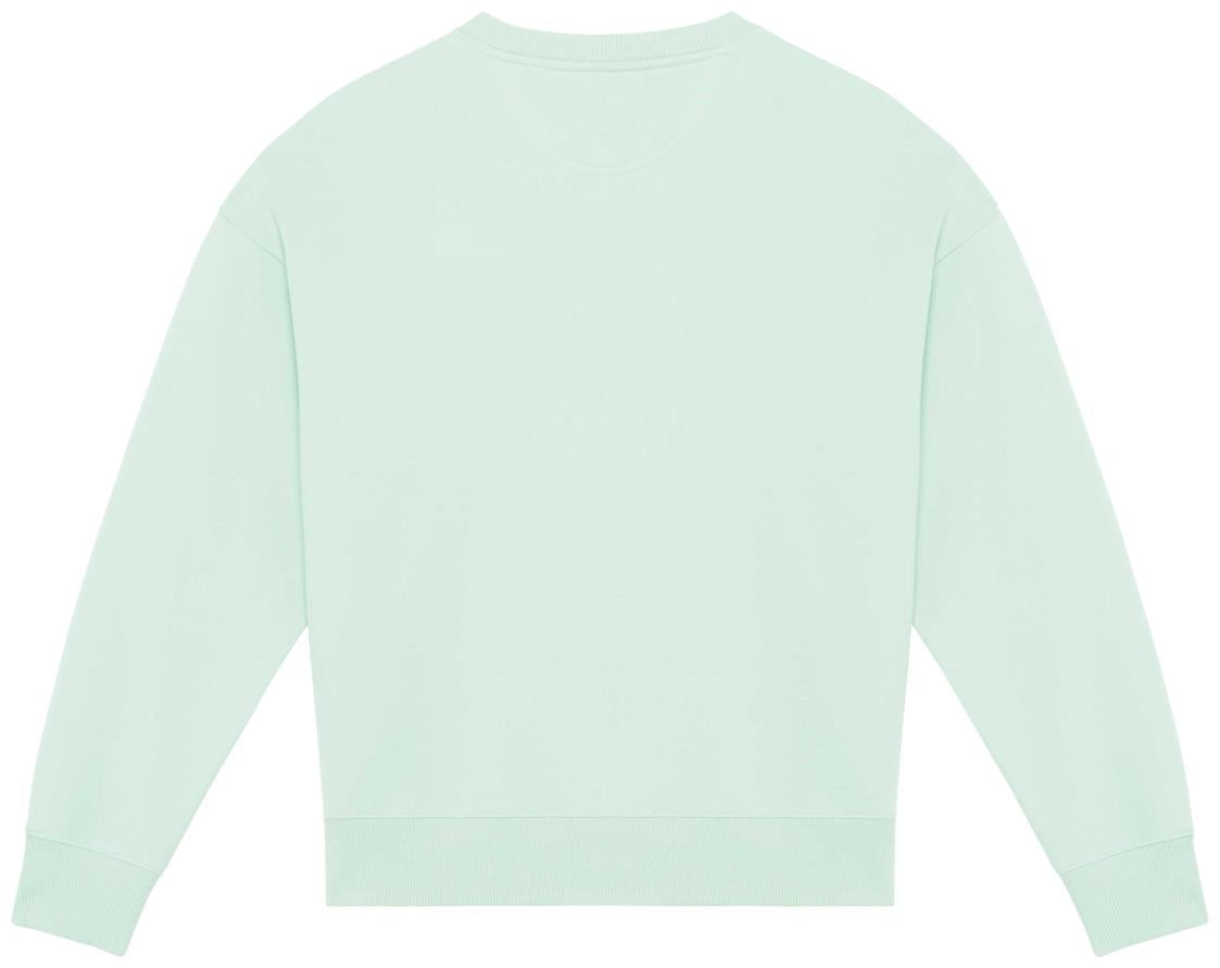 Ecologische oversized uniseks sweater met ronde hals