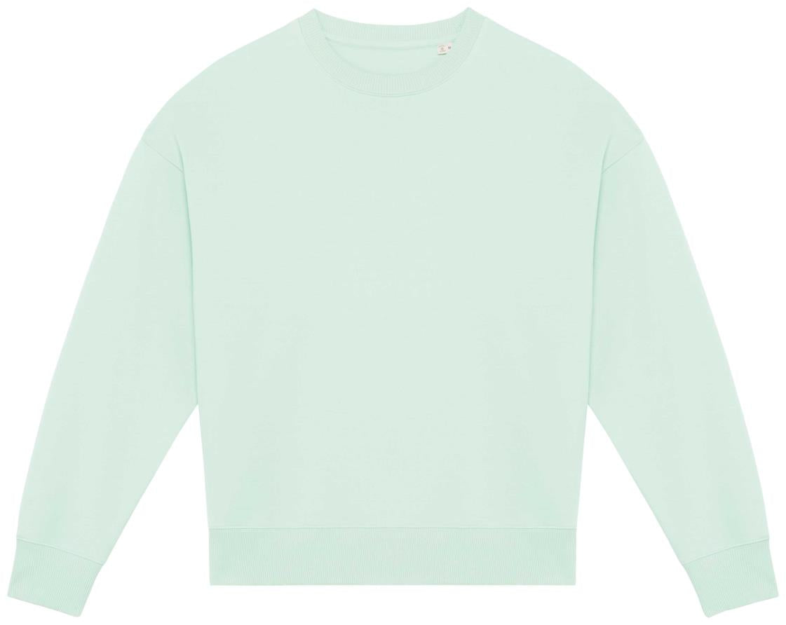 Ecologische oversized uniseks sweater met ronde hals