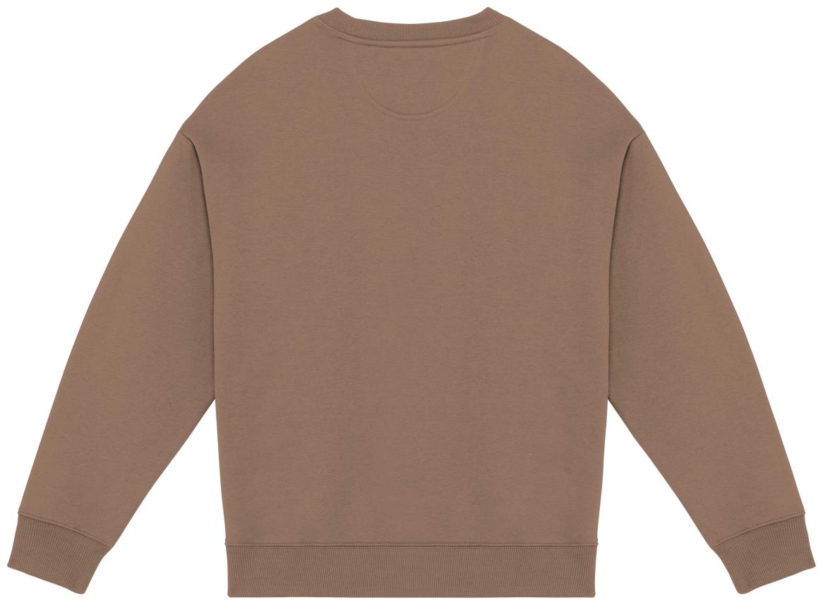 Ecologische oversized uniseks sweater met ronde hals