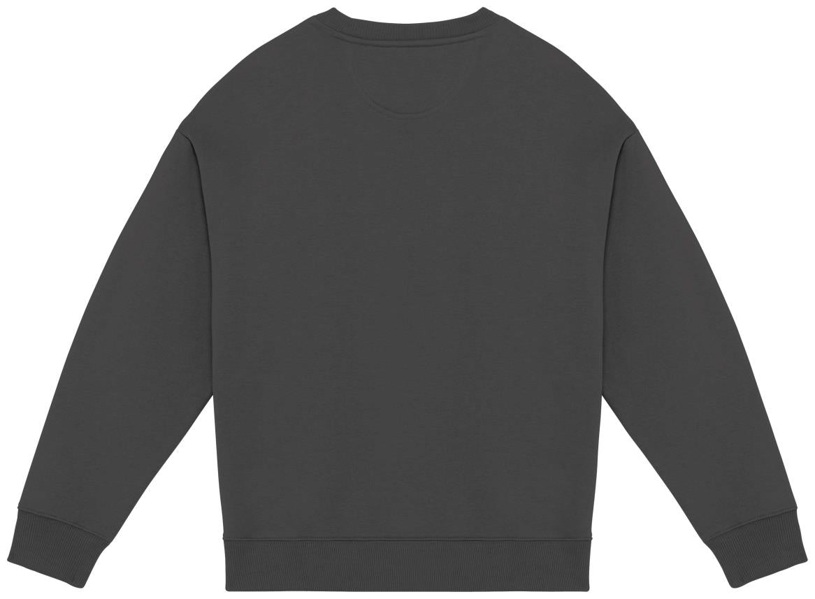 Ecologische oversized uniseks sweater met ronde hals