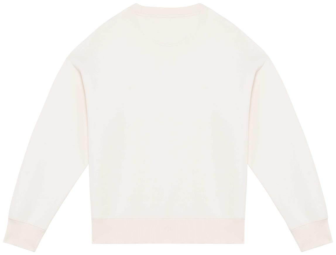 Ecologische oversized uniseks sweater met ronde hals