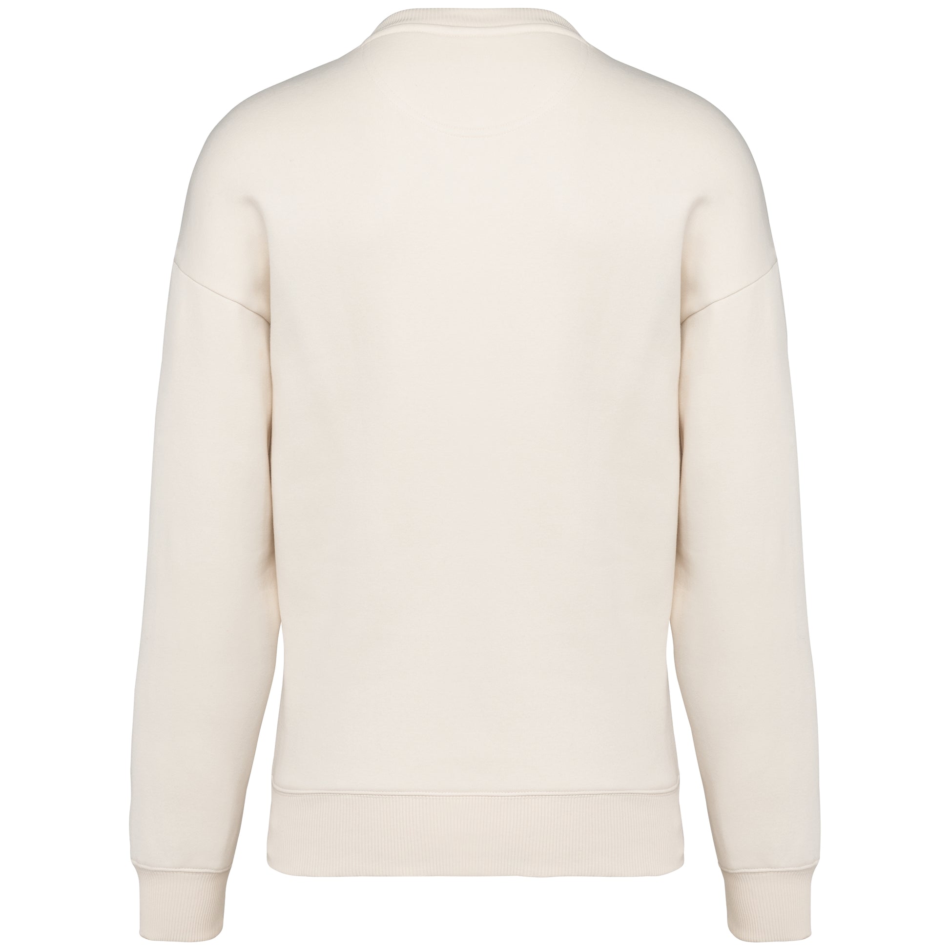 Ecologische oversized uniseks sweater met ronde hals