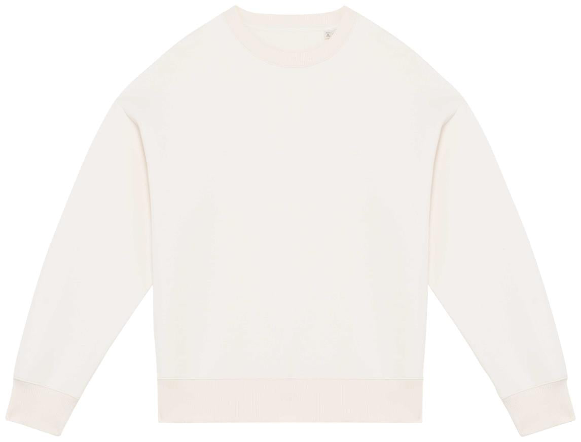 Ecologische oversized uniseks sweater met ronde hals