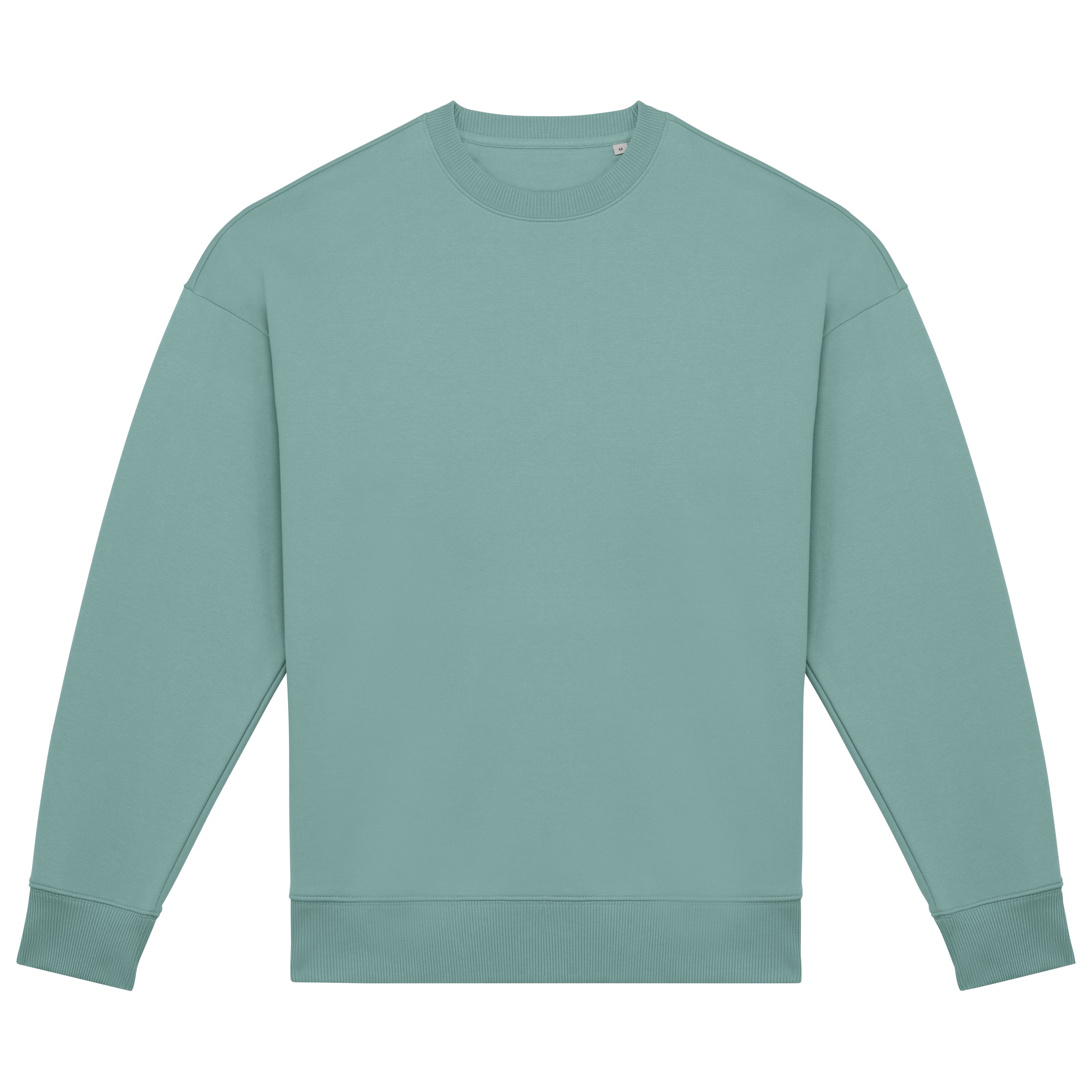 Ecologische oversized uniseks sweater met ronde hals