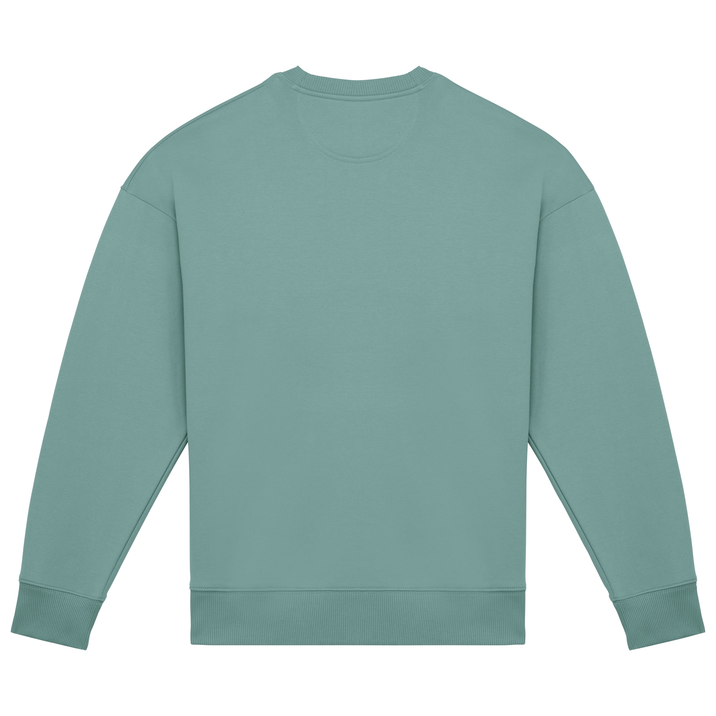 Ecologische oversized uniseks sweater met ronde hals