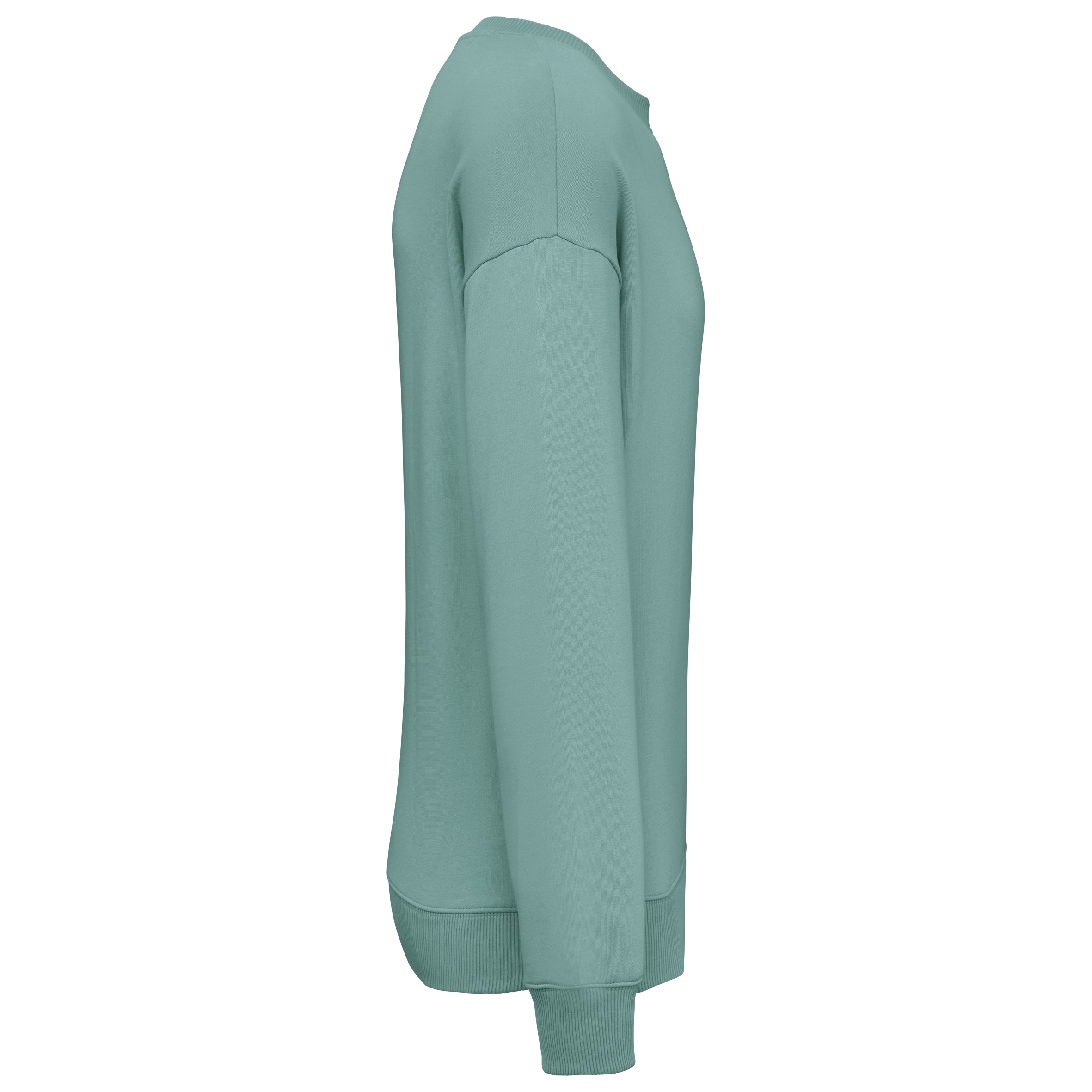 Ecologische oversized uniseks sweater met ronde hals