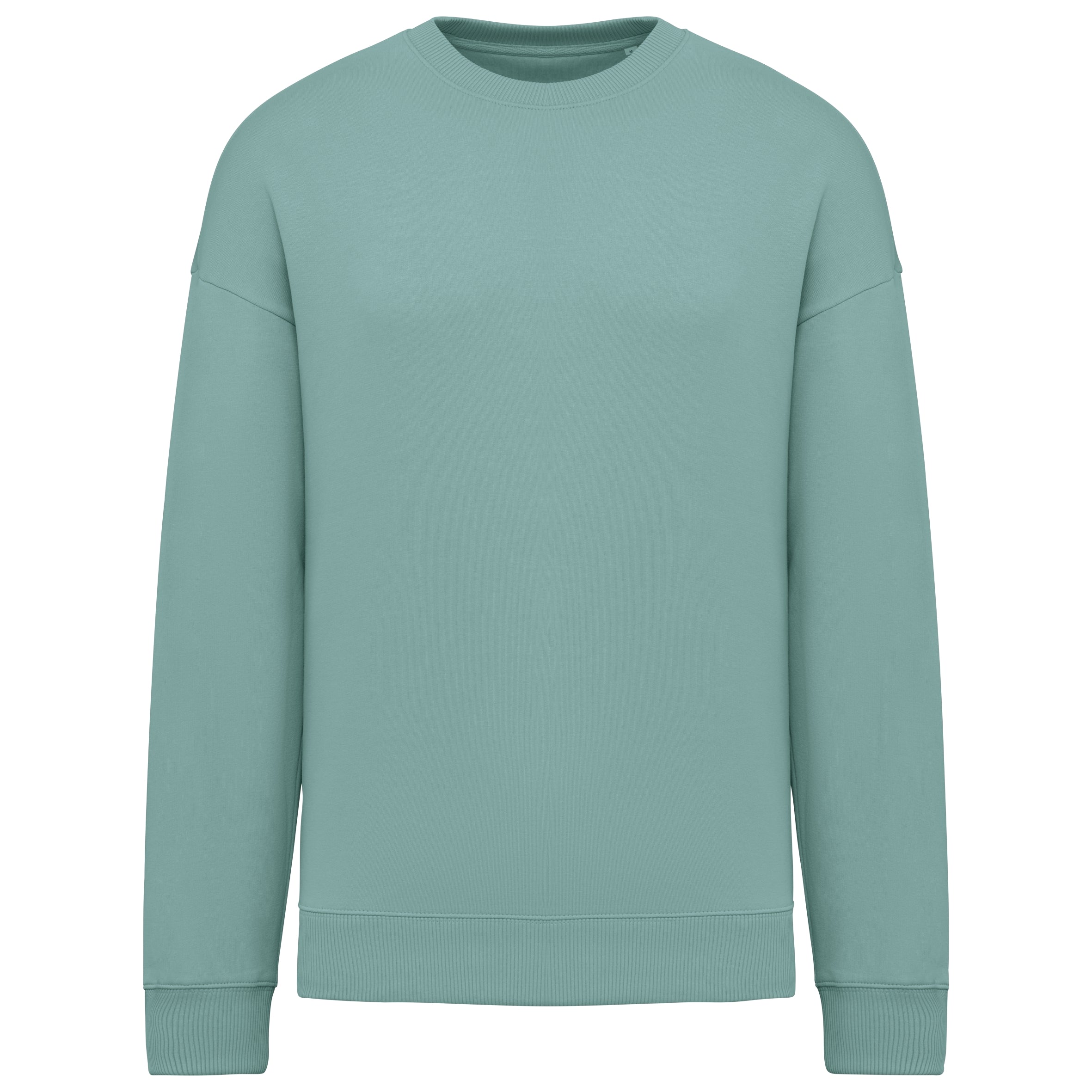 Ecologische oversized uniseks sweater met ronde hals