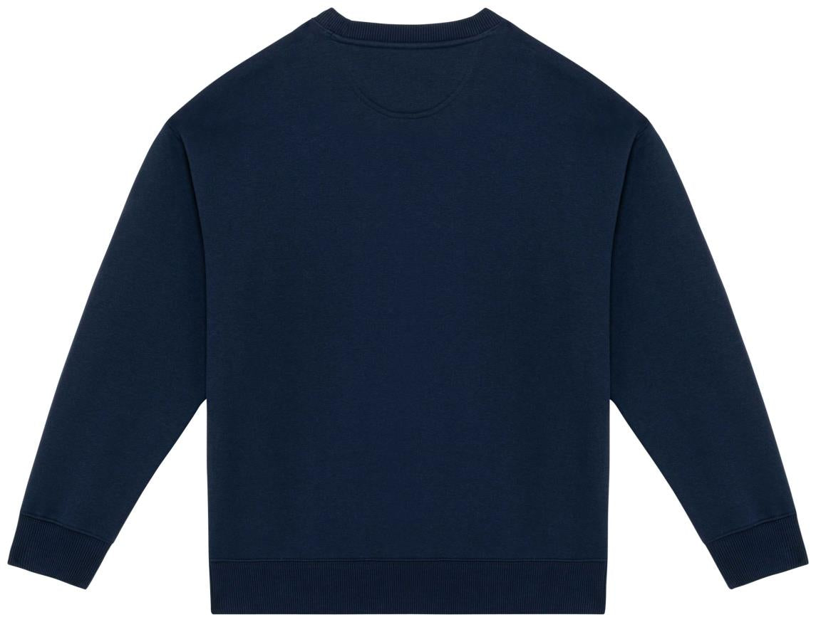 Ecologische oversized uniseks sweater met ronde hals