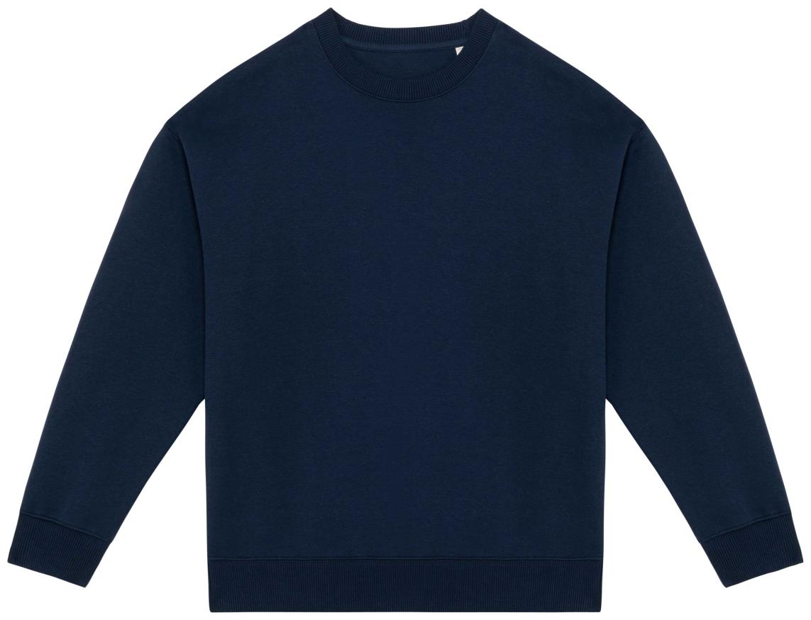 Ecologische oversized uniseks sweater met ronde hals