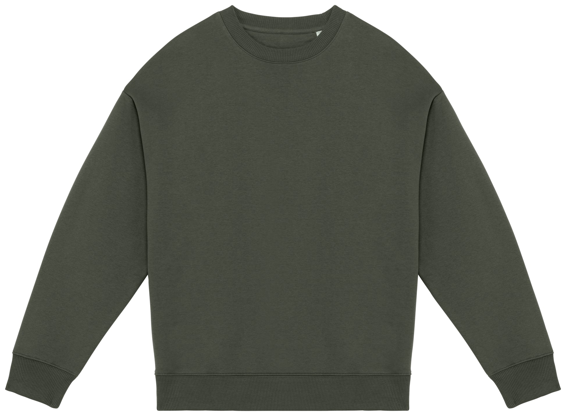 Ecologische oversized uniseks sweater met ronde hals