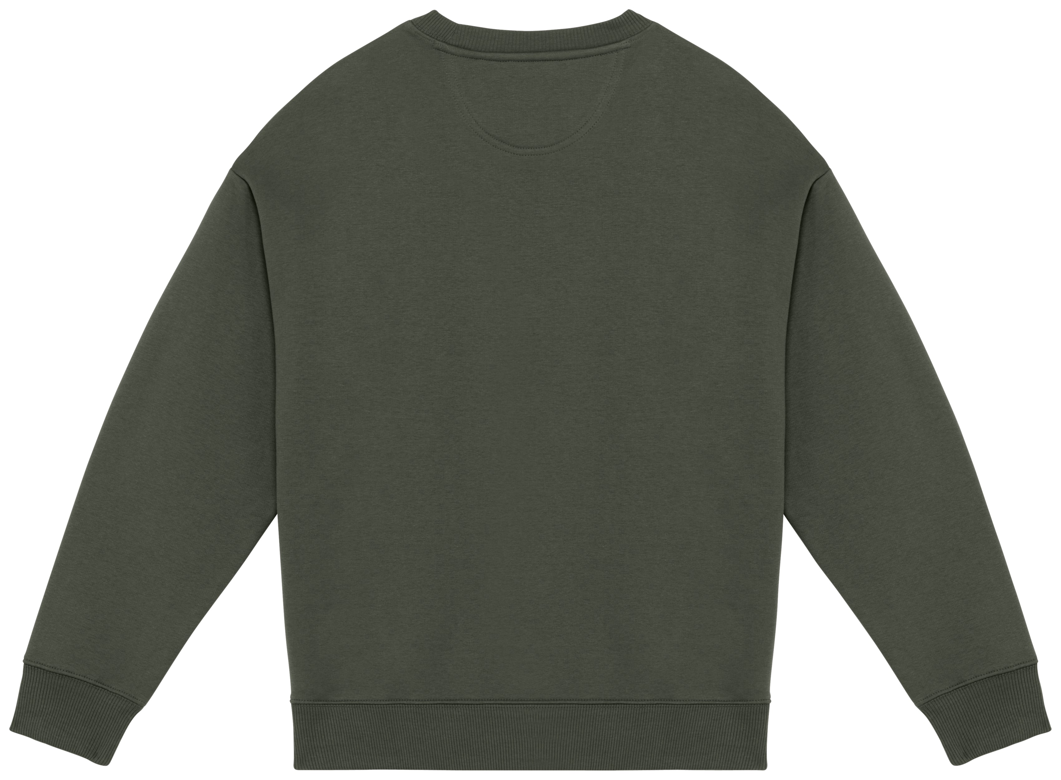 Ecologische oversized uniseks sweater met ronde hals