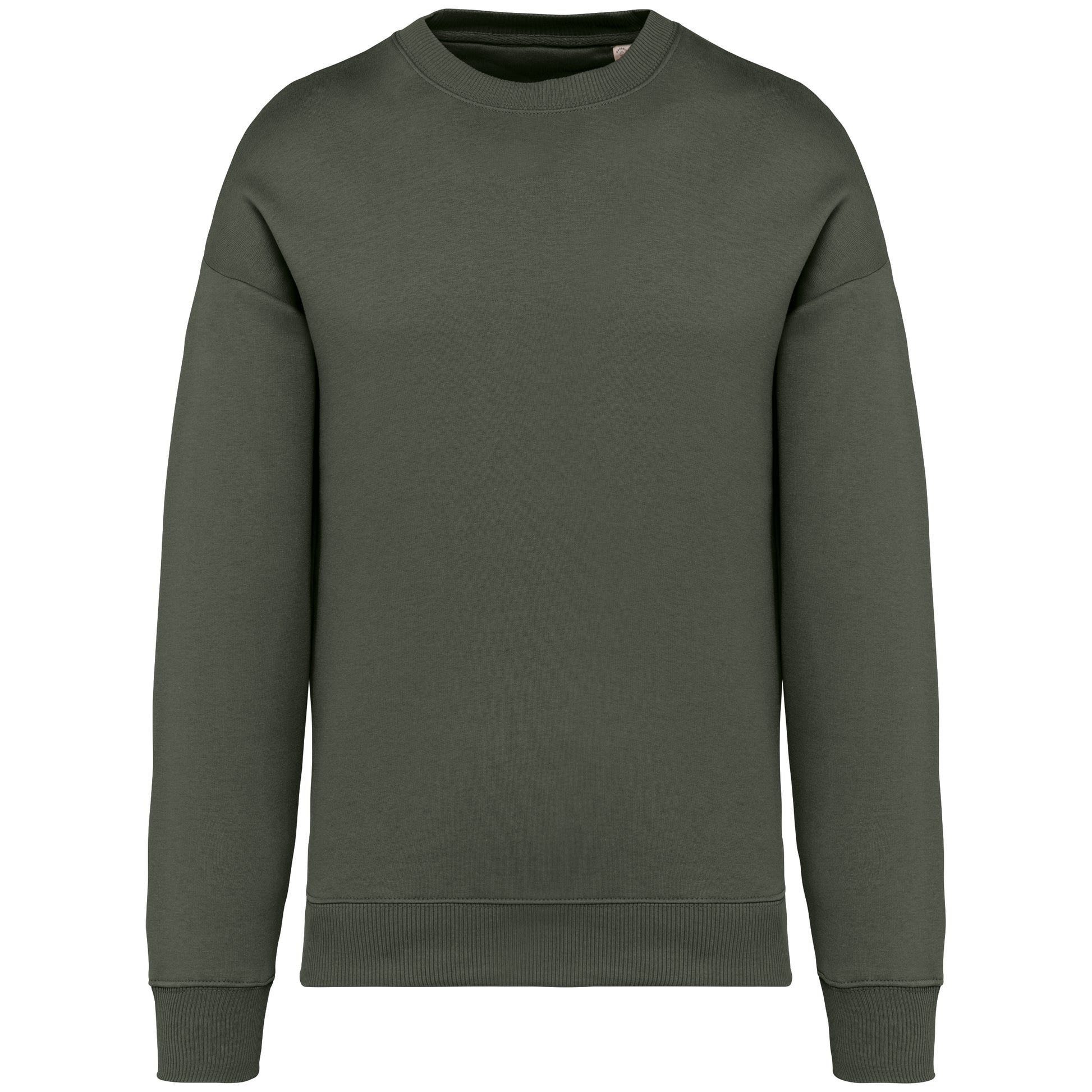 Ecologische oversized uniseks sweater met ronde hals