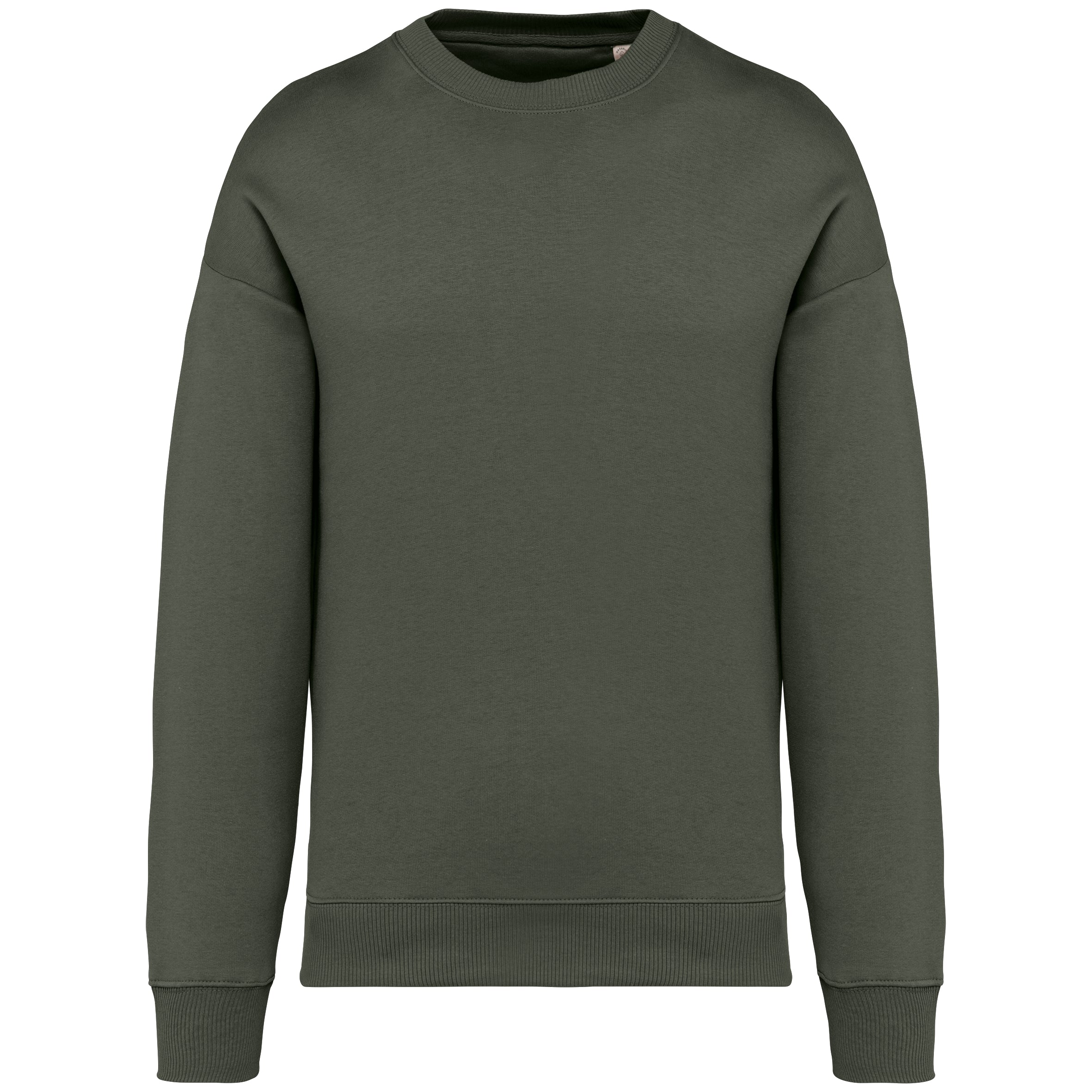 Ecologische oversized uniseks sweater met ronde hals