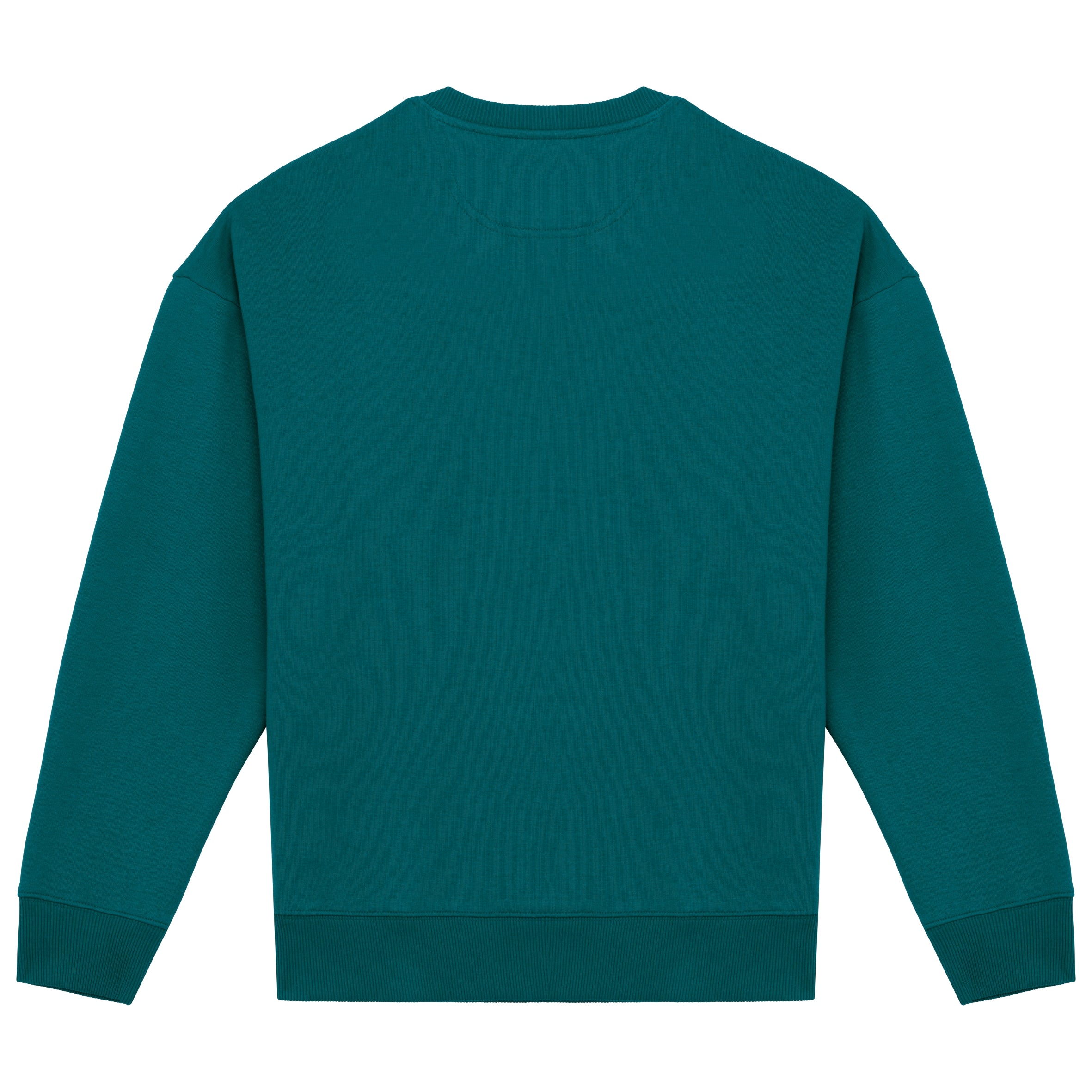 Ecologische oversized uniseks sweater met ronde hals
