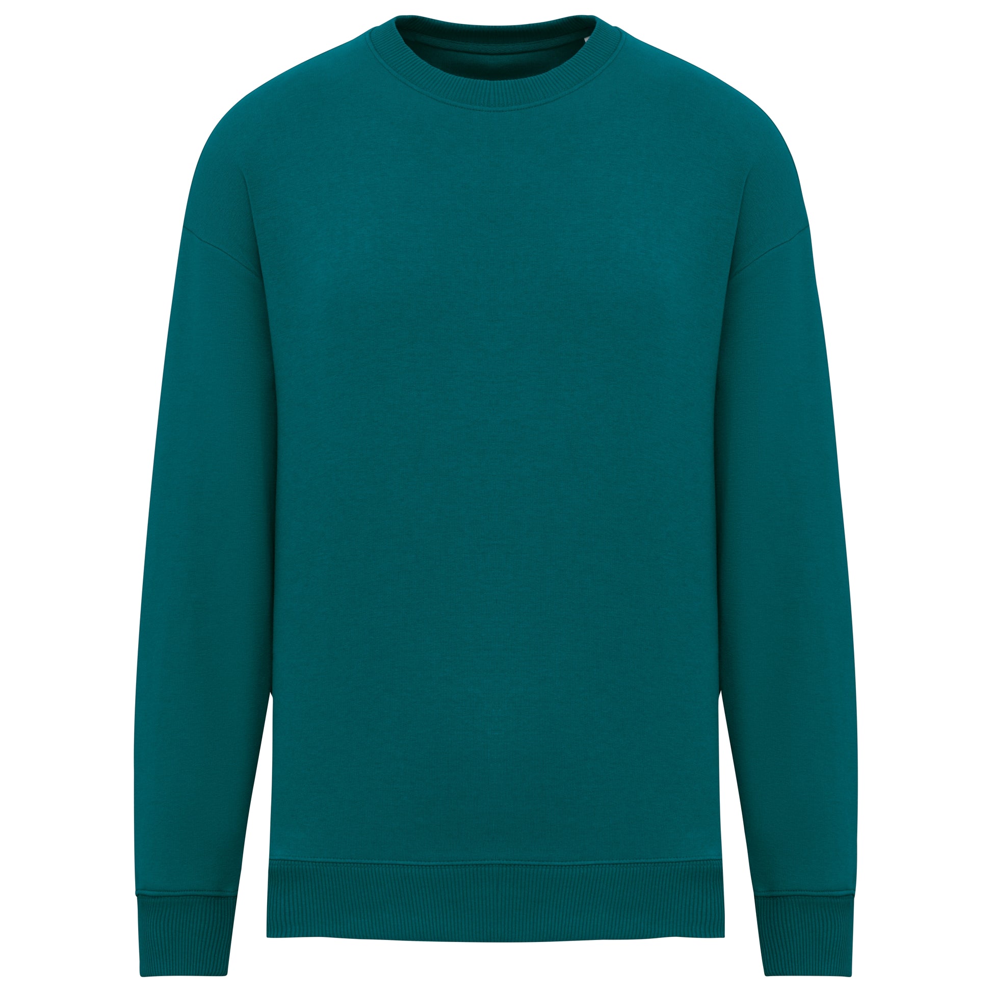 Ecologische oversized uniseks sweater met ronde hals