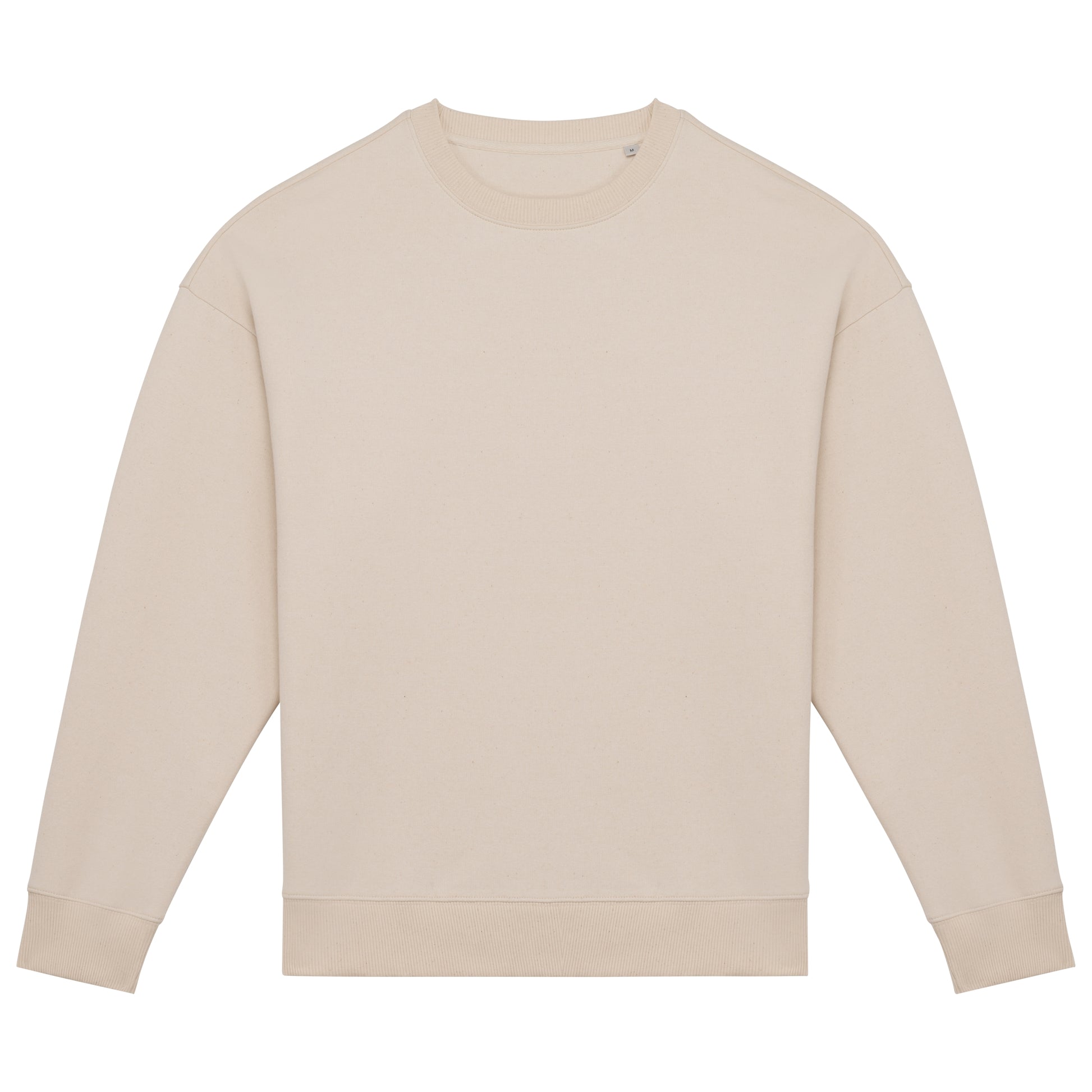 Ecologische oversized uniseks sweater met ronde hals